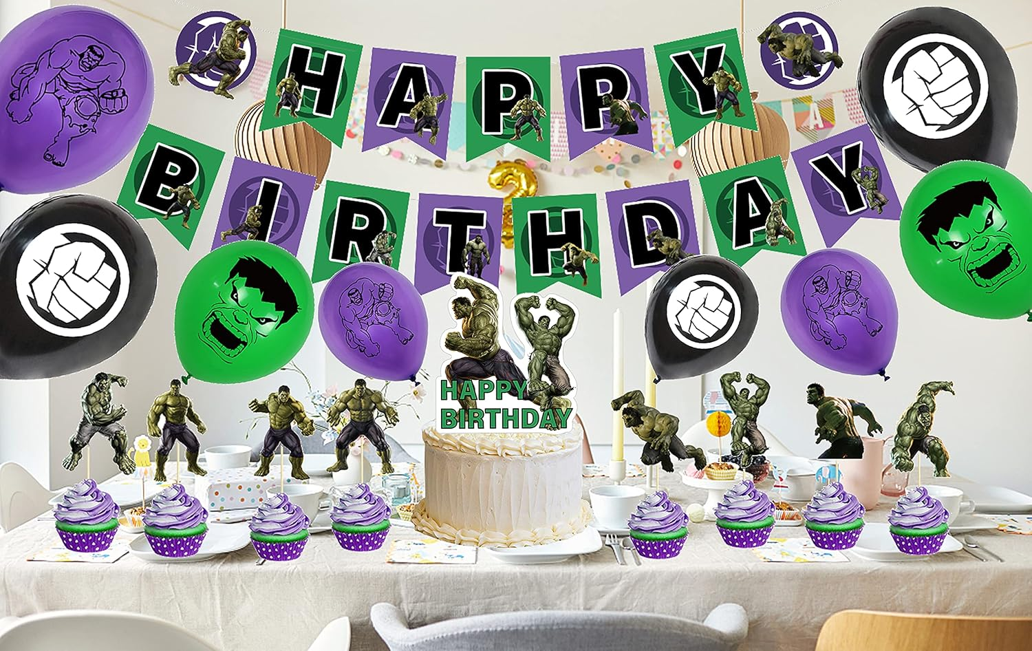 Party Supplies Hulk Cake Topper Hulk Birthday Decorations Hulk Balloons Hulk Birthday Cake Decorations Hulk Birthday Banner Hulk Party Decorations image number 5