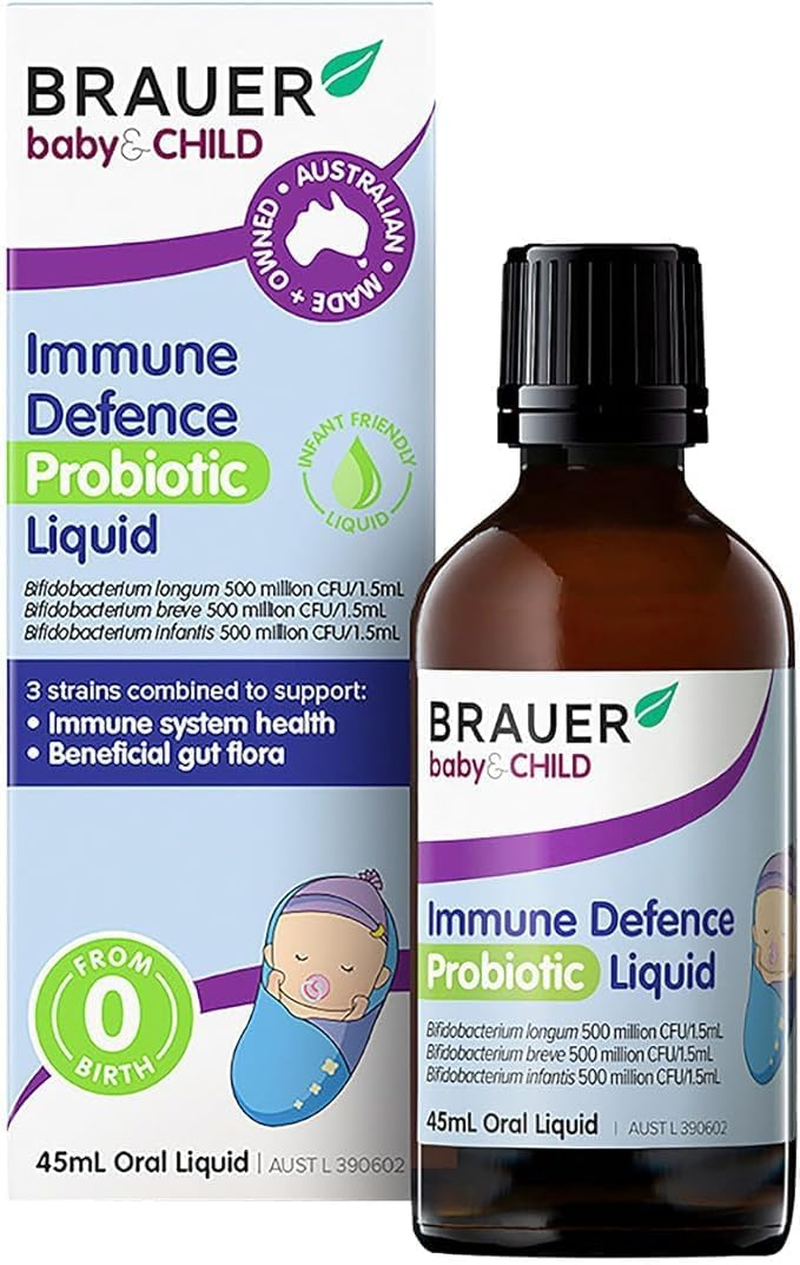 Brauer Baby & Child Immune Defence Probiotic Liquid 45 Ml &ndash; Three Bifidobacterium Strains for Infant Immune & Gut Health image number 2