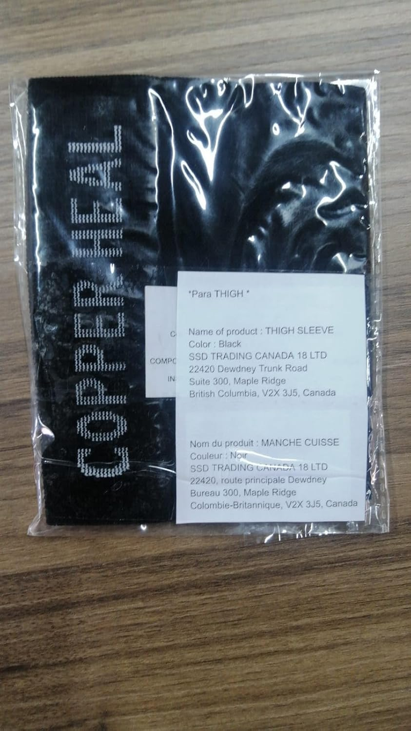 Thigh Compression Recovery Sleeve by COPPER HEAL - Sore Pulled Hamstring and Groin Strain Sprains Tendonitis Injury Quadriceps Muscle Tear Quad Support Sports Workout Soccer image number 1