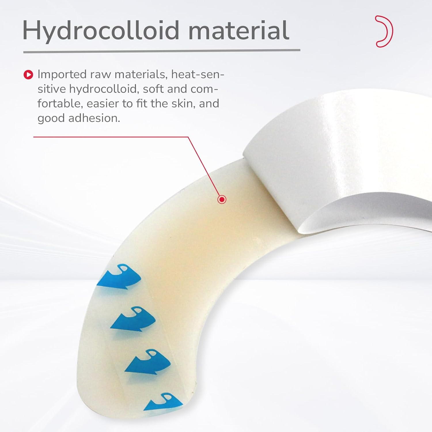 DERAYMI 20 PCS Ostomy Barrier Strips, 2 MM Thickness Elastic Colostomy Tape to Stop Leaks, Latex-Free Medical Grade Hydrocolloid Skin Flange Extenders Stoma for Colostomy Ileostomy Bags Pouches image number 5