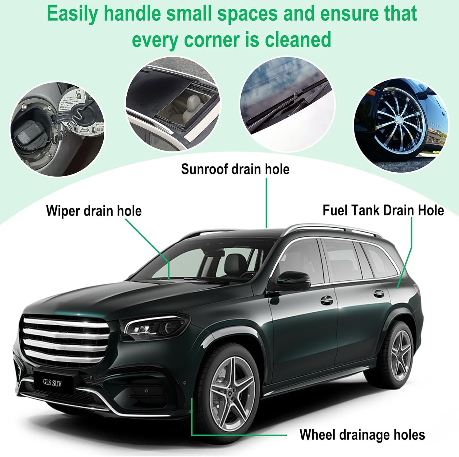 Auto Sunroof Drain Cleaning Tool, 196 Inch Flexible Tube Cleaning Brush, Flexible Drain Brush Extra Long Pipe Cleaners for Car, Car Sunroof Drain Hole Cleaner for Drains, Sewers, Windshields image number 3