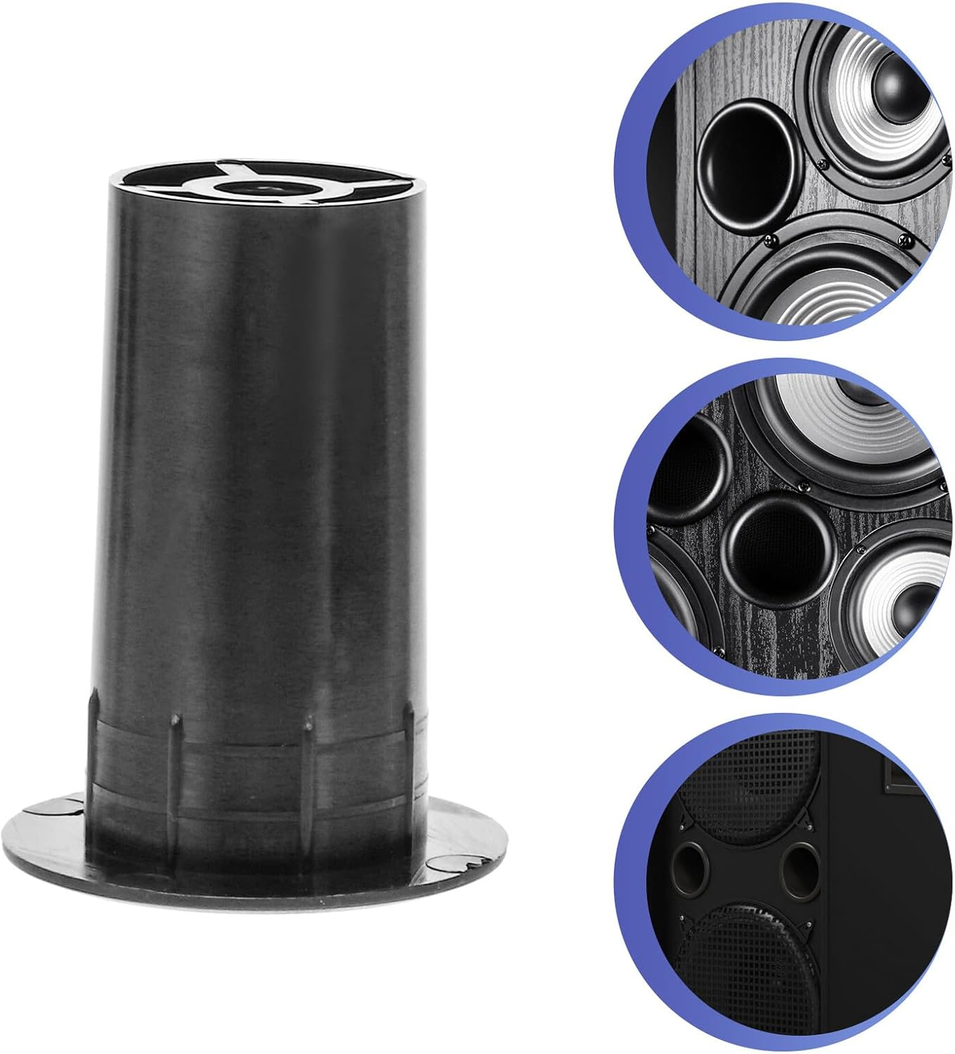 BELLIFFY 8Pcs Speaker Port Tubes for Bass Woofer Box Subwoofer Port Parts for Home Portable Speaker Cabinets with Reduced Turbulence Design image number 4
