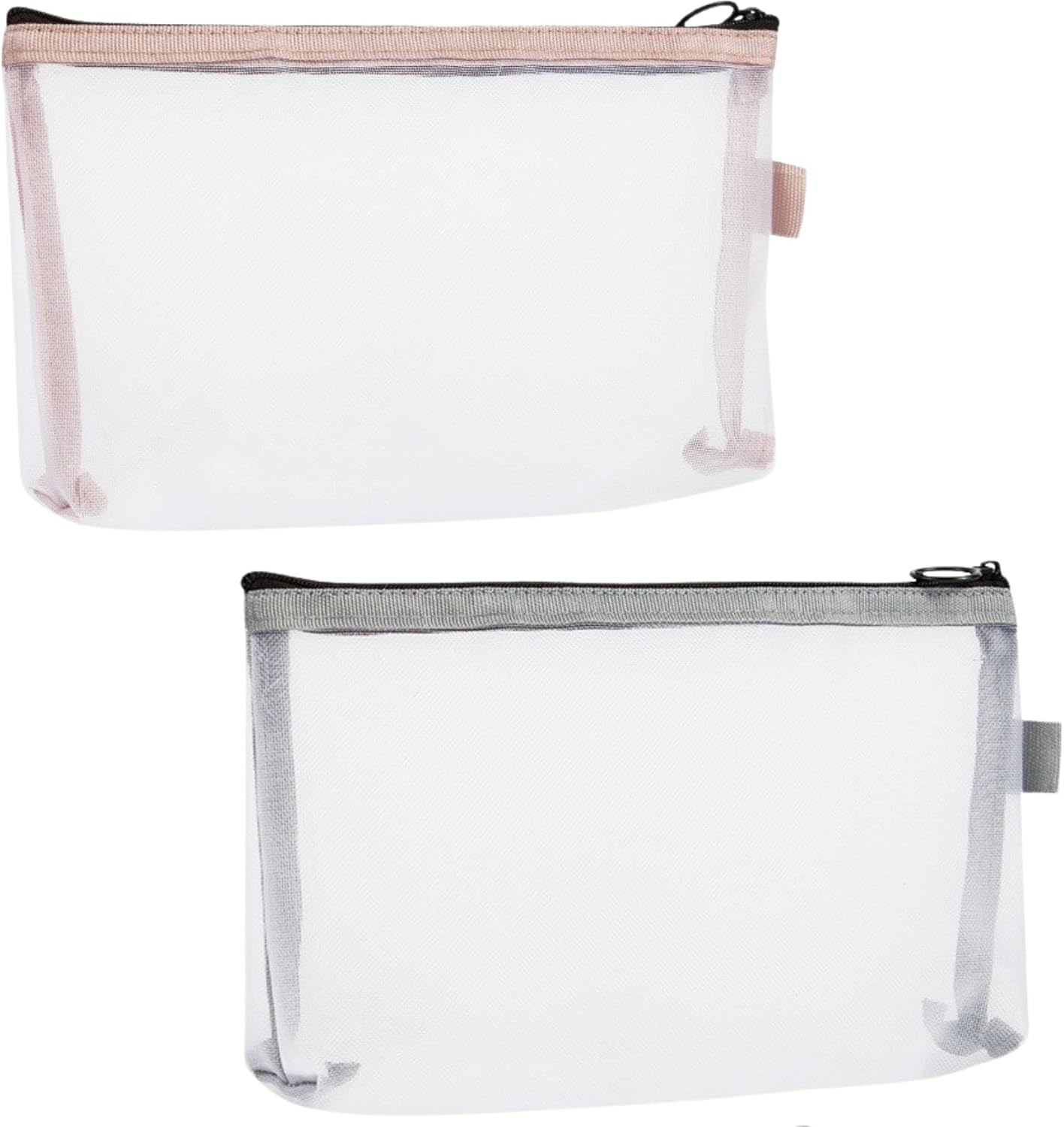 2PCS Mini Makeup Bags, Zipper Mesh, Portable Small Makeup Pouch, Mini Storage Bag for Coin, Lipstick, Jewelry