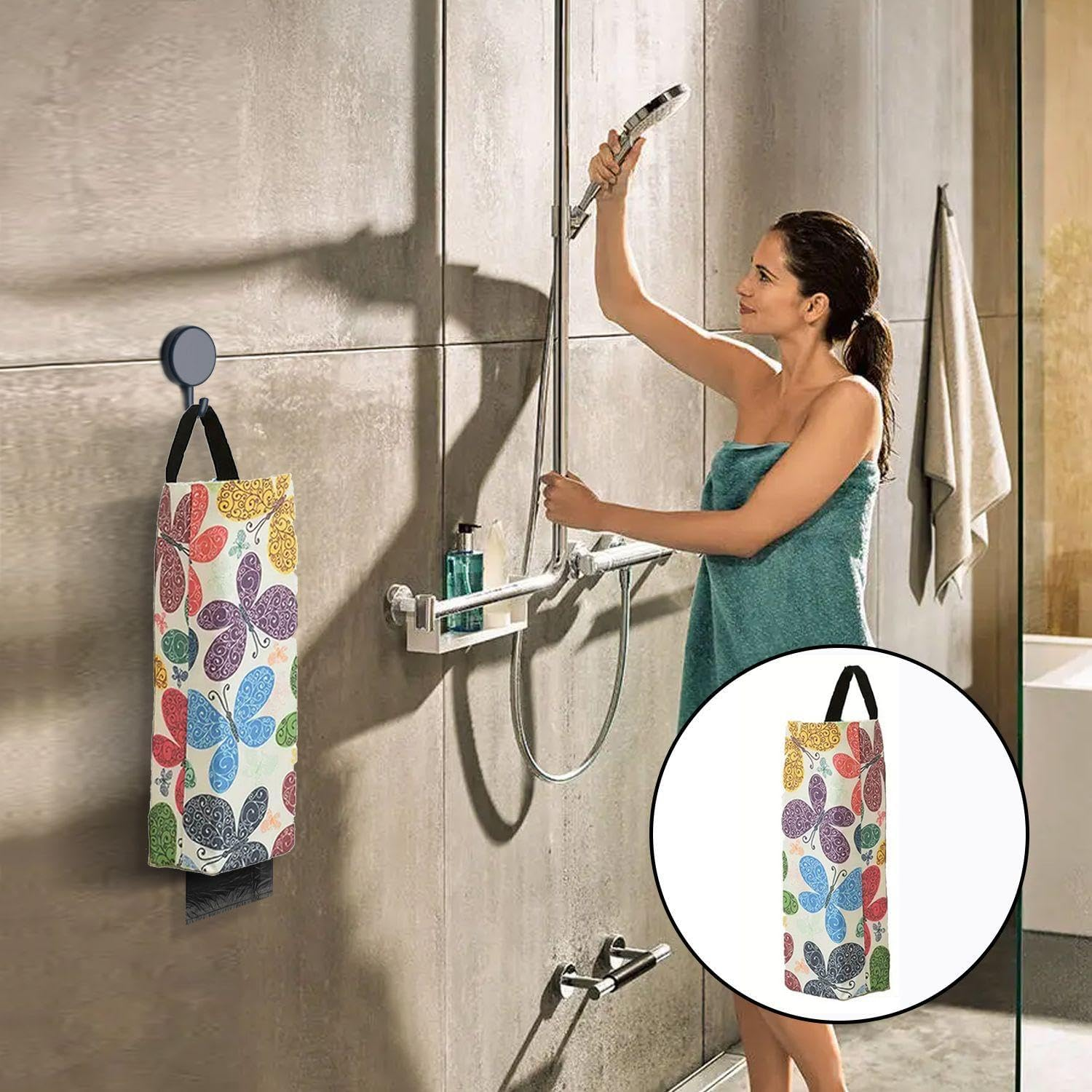 COACOM 2-Piece Printed Storage Bag, Wall Mounted Hanging Arrangement, Reusable, Multifunctional Storage Bag image number 4