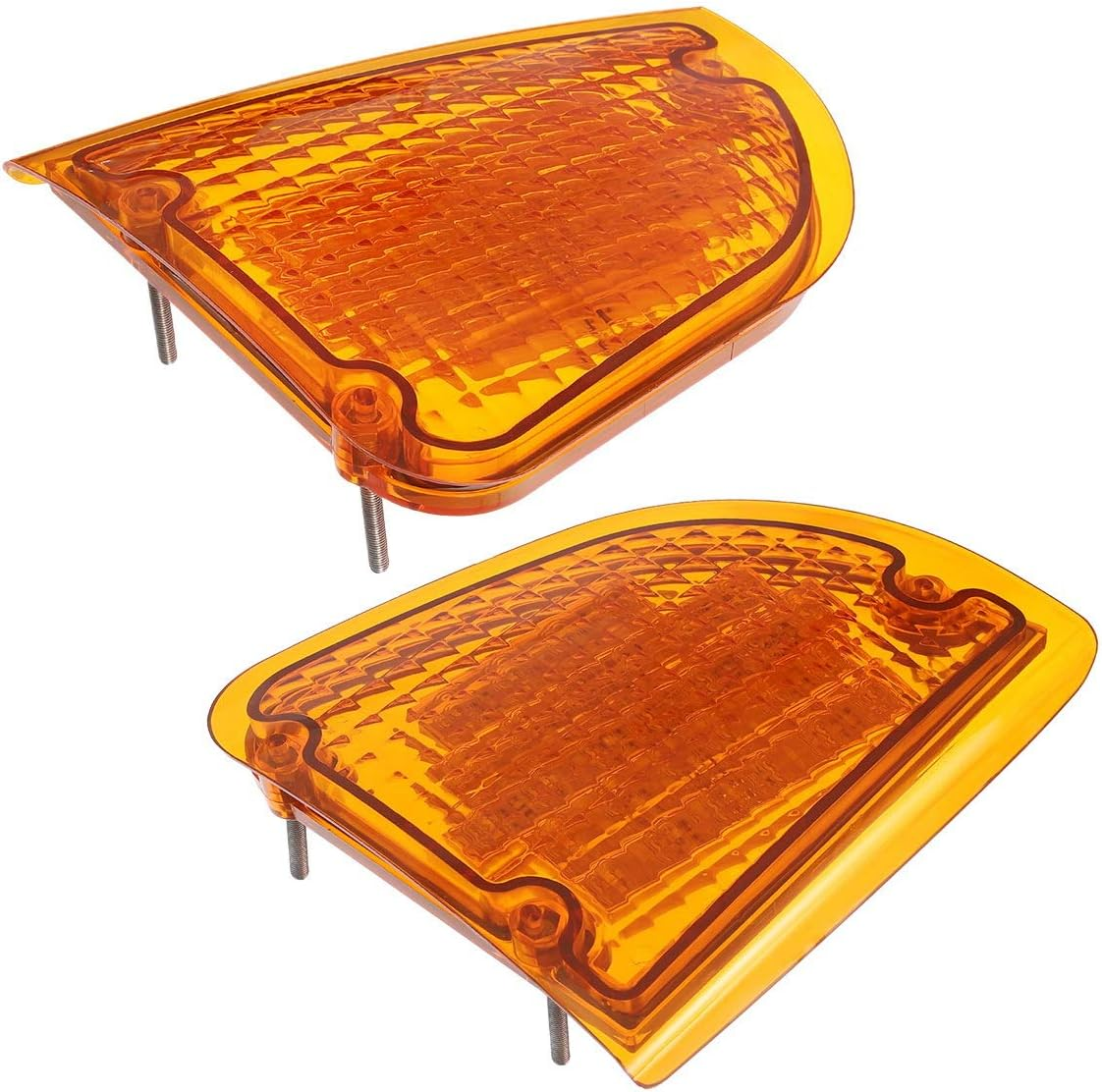 Partsam 29 Amber LED Front P/T/C Light Assembly Replacement for Kenworth T600 T660 K300 T300 T330 Front LED Turn Signal Lights and Parking Lights Lamps, LH & RH, 1157 Plug image number 4