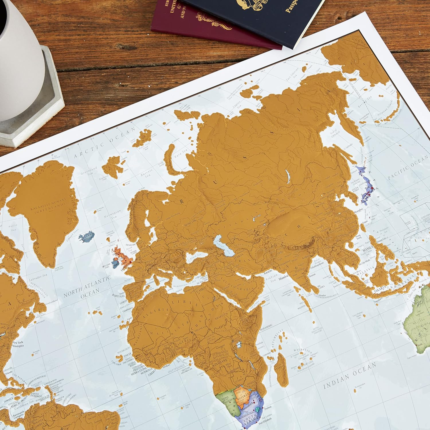 Scratch the World&reg; Travel Map - Scratch off World Map Poster - A2-59 X 42 Cm - Maps International - 50 Years + of Map Making