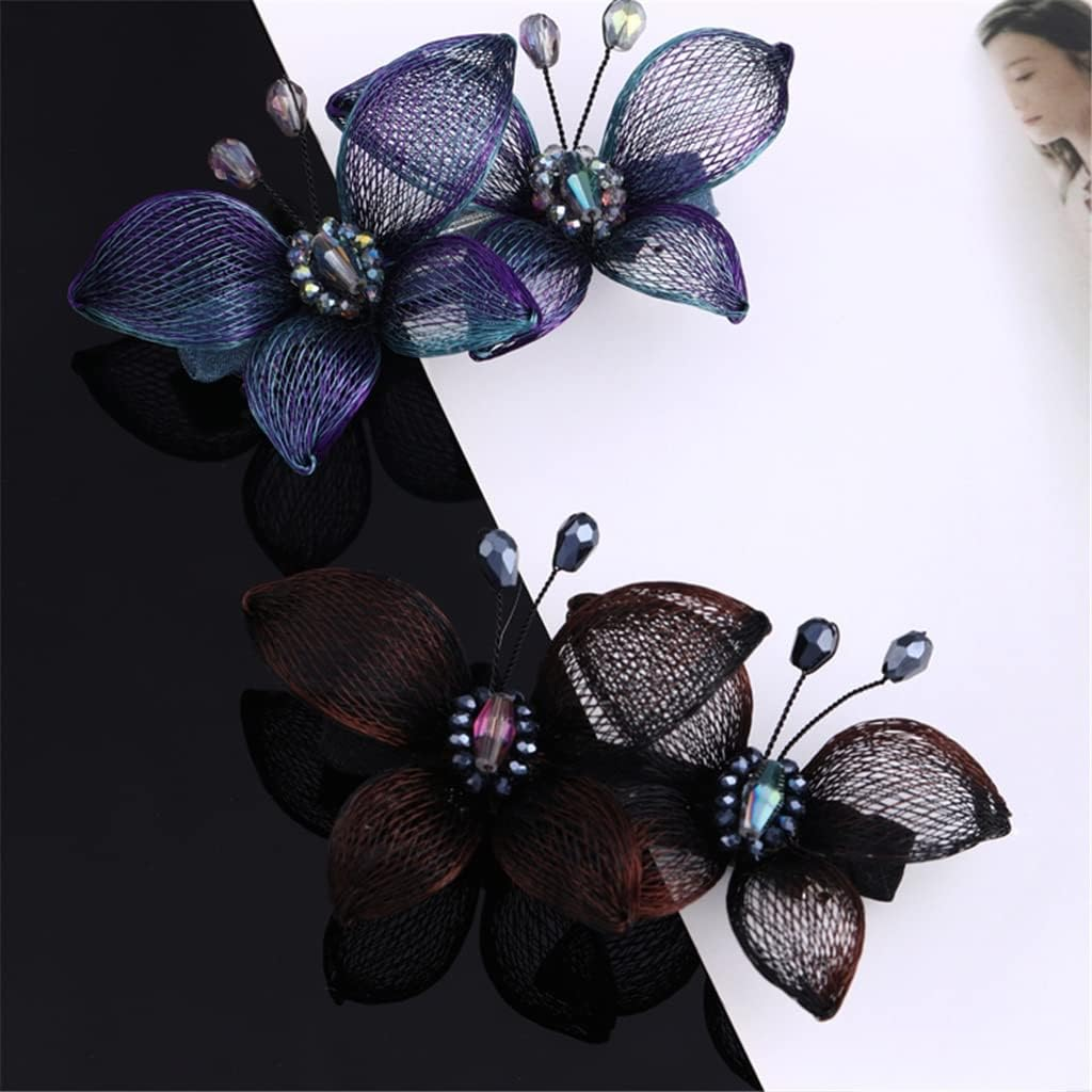 Crystal Hair Accessories,Clips Hairpins,Clip Plate,Hairpin Back Head Headdress Mother Hairpin Rhinestone Flower Jewelry Hair Clip Top Clip Clip (Color : B, Size : 11 * 5Cm) ( Color : B , Size : 11*5Cm image number 1