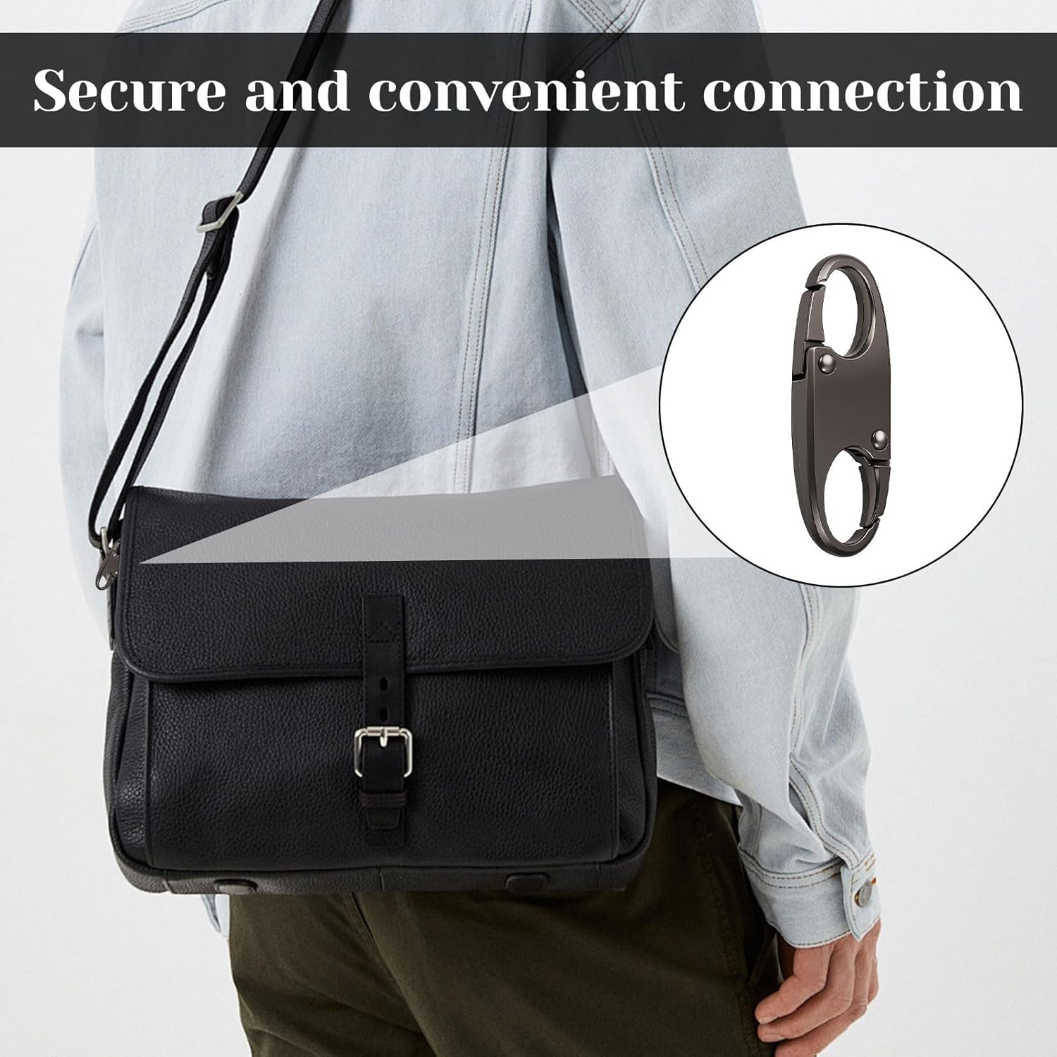 Zipperlock anti Theft, 6Pcs Zipper Pull Replacement, Zipper Pulls, Zipper Clip Theft Deterrents, Backpack Zipper Lock Keep the Zipper Closed, Double Zipper Pull Replacements(Gun Color) image number 3