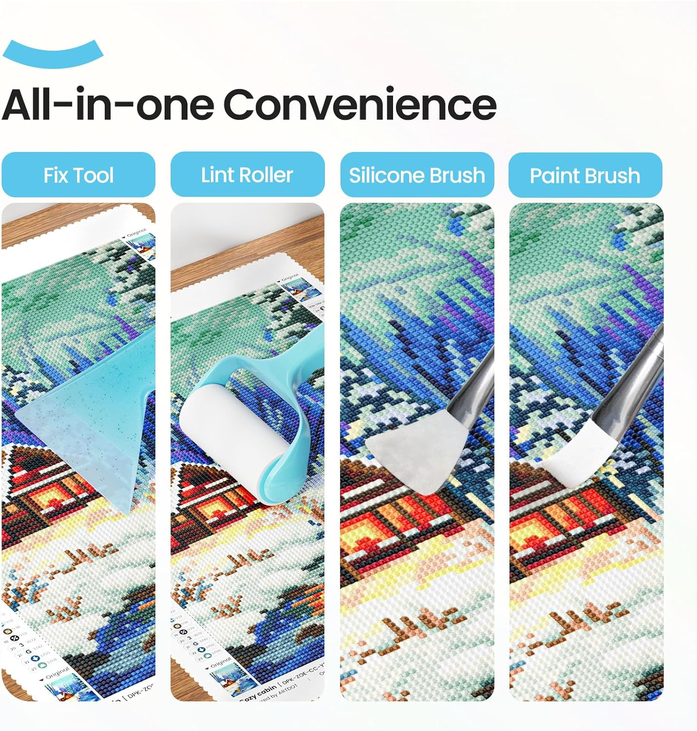 ARTDOT 16 Oz/480 Ml Diamond Painting Sealer Kits for Adults, Large Capacity Glue as Diamond Art Accessories and Jigsaw Puzzles Tools image number 2