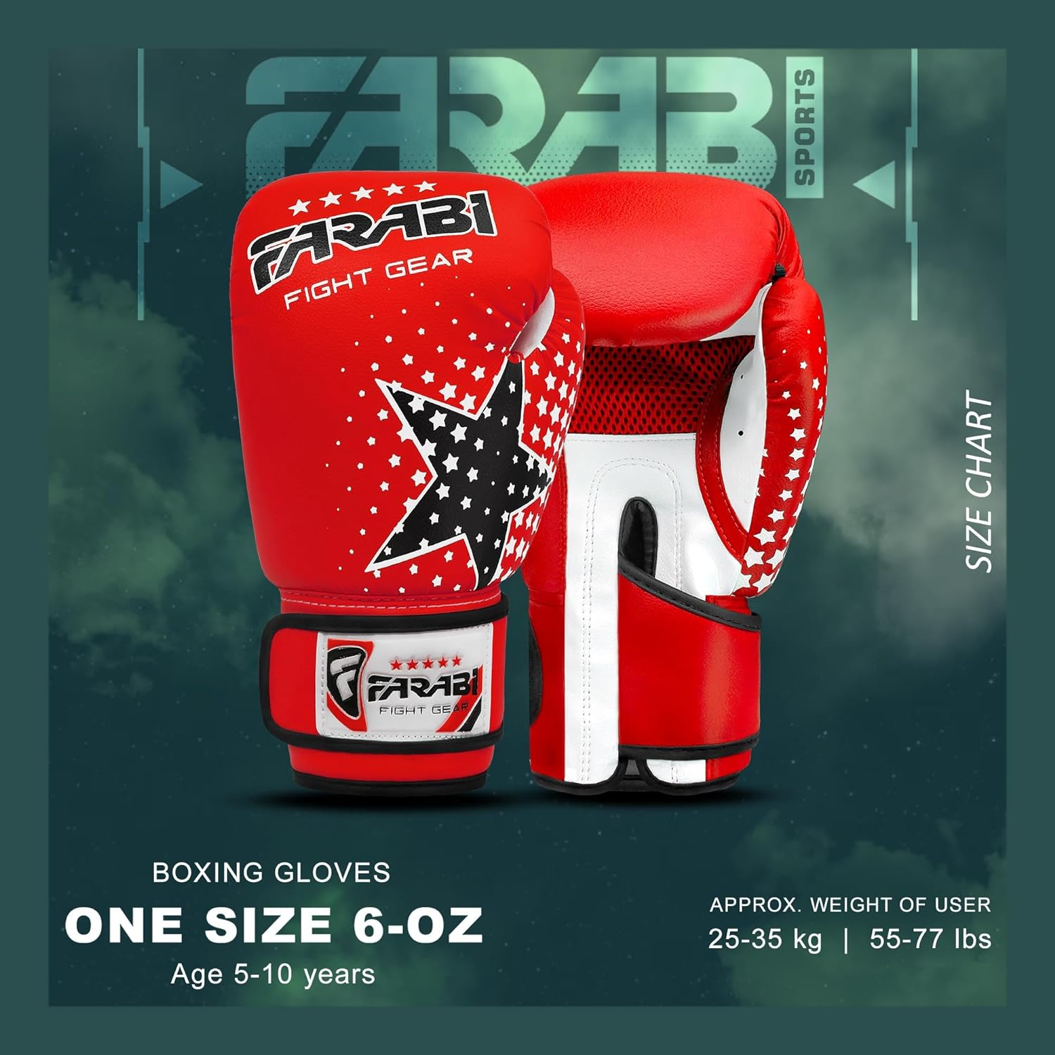 Farabi Sports Boxing Gloves for Kids 6-Oz Youth MMA Muay Thai Training Gloves - Best for Punching Bag, Focus Pads Practice image number 4