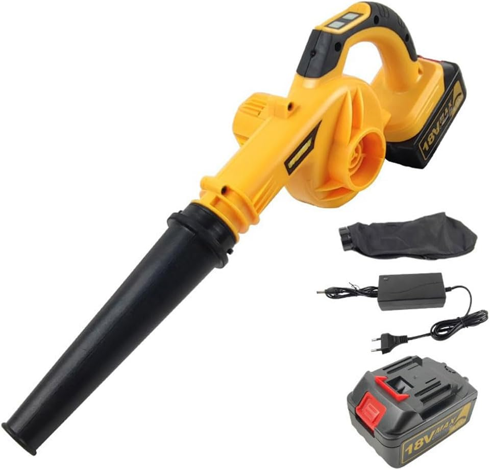Leaf Blower Lightweight Cordless Industrial Hair Dryer Rechargeable Blowing and Suction Dual-Purpose Electric Leaf Blower Dust Removal Lithium Electric Blower for Lawn Care and Snow Blowing image number 2