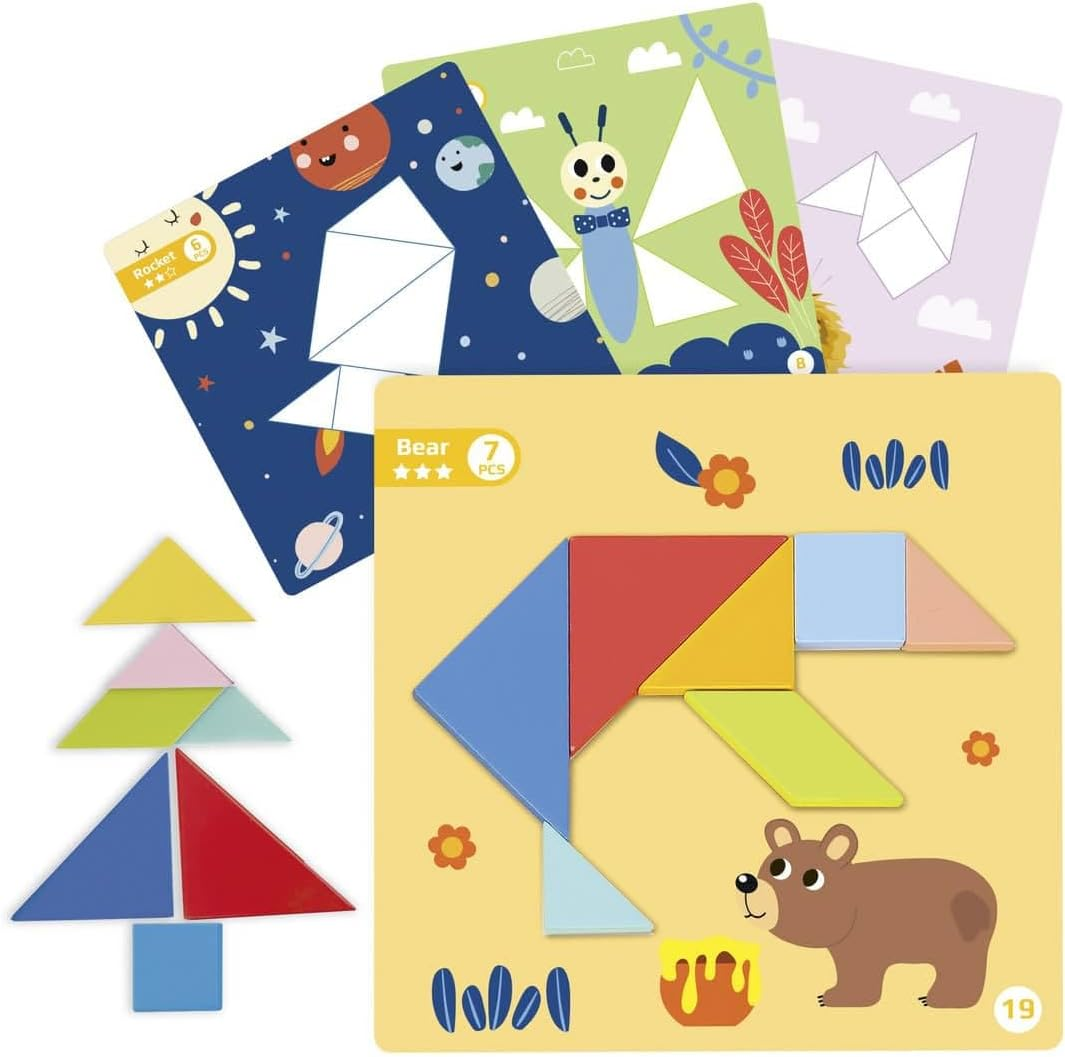 MAGNETIC TANGRAM PLAY BRAINTEASER PUZZLE