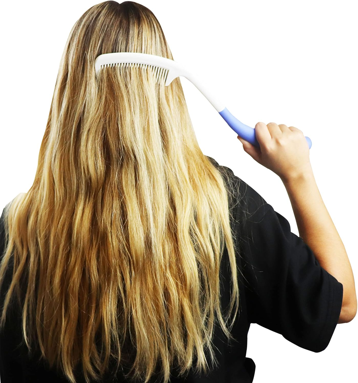 KMINA - Hair Comb and Hair Brush with Long Handle (Pack), Comb with Long Handle, Brush Hair Long Handle, Hair Brush for Seniors image number 5