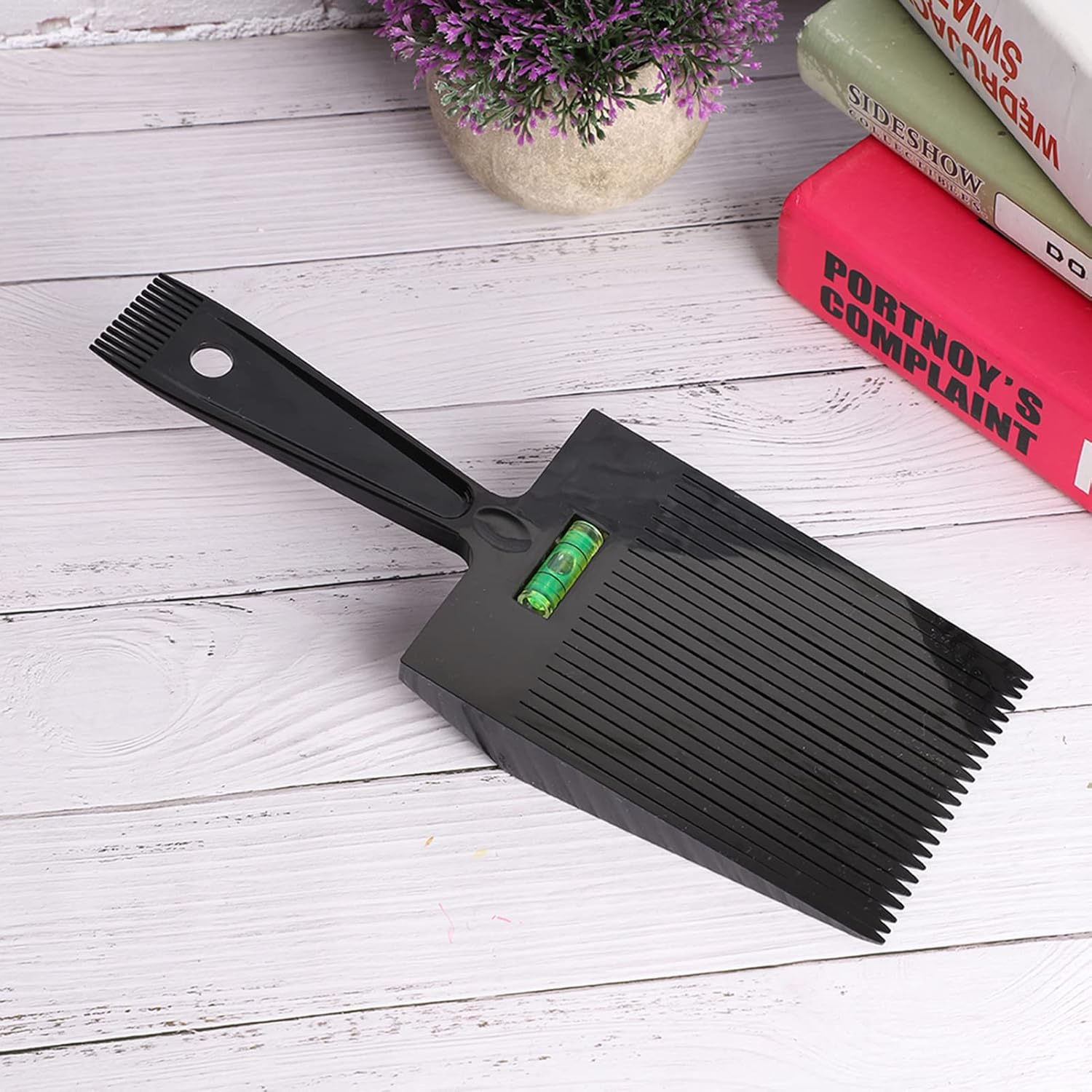 Step Comb, Guide Comb with Flat Top for Hair Cutting, Hair Cutting Comb with Large Teeth and Precise Water Levelling System, Hairdressing Salon Hairstyle Tool image number 4