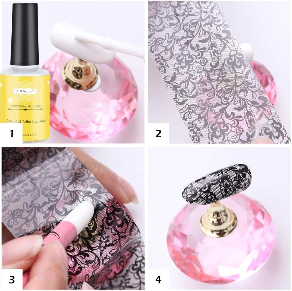 10Rolls Holographic Nail Foil Transfer Stickers Mermaid Laser Foils Nail Art Supplies Starry Paper Designs for Acrylic Decorations Women DIY Nail Arts Manicure Wraps Charms image number 6