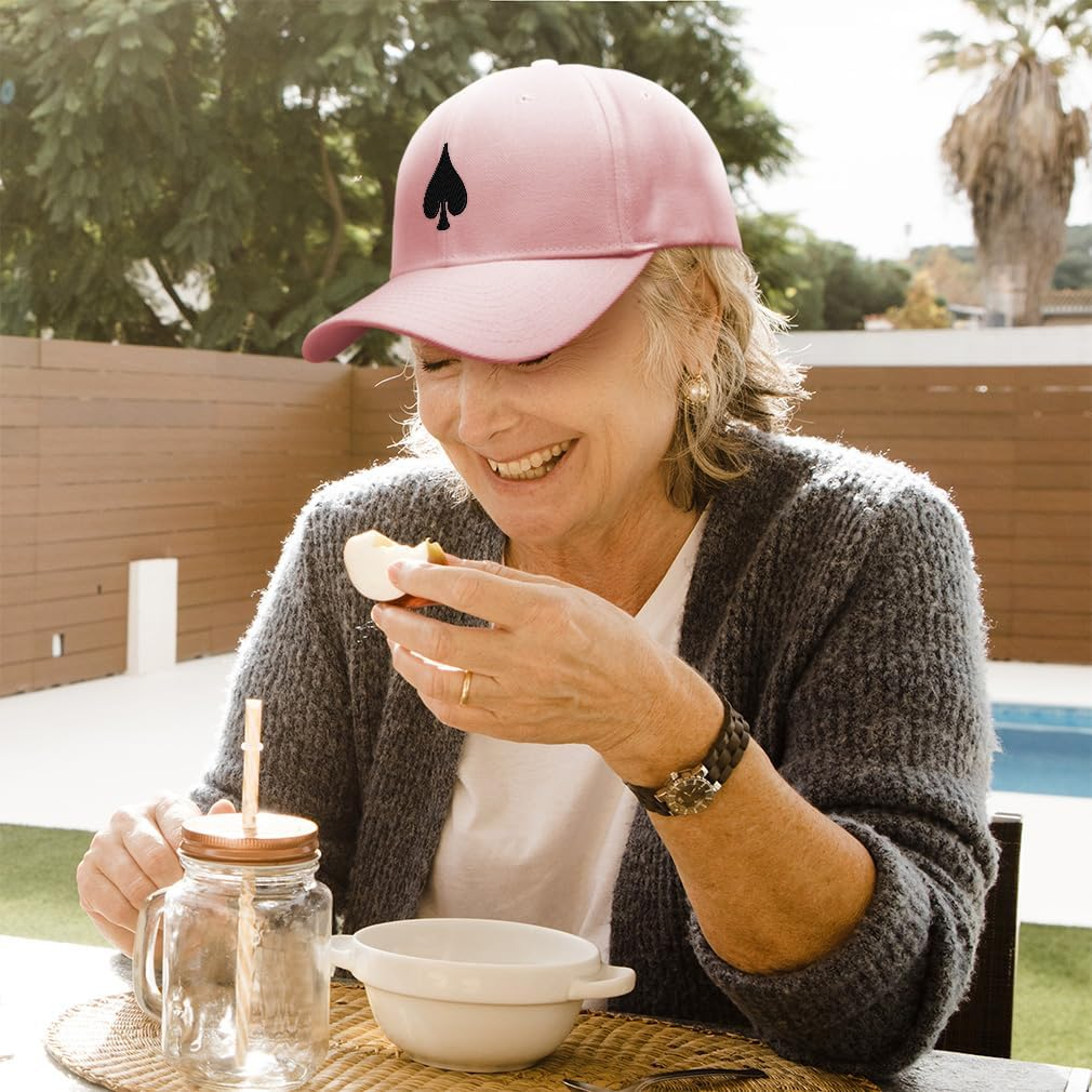 Baseball Cap Spade Embroidery Sports Poker Hats for Men & Women image number 5