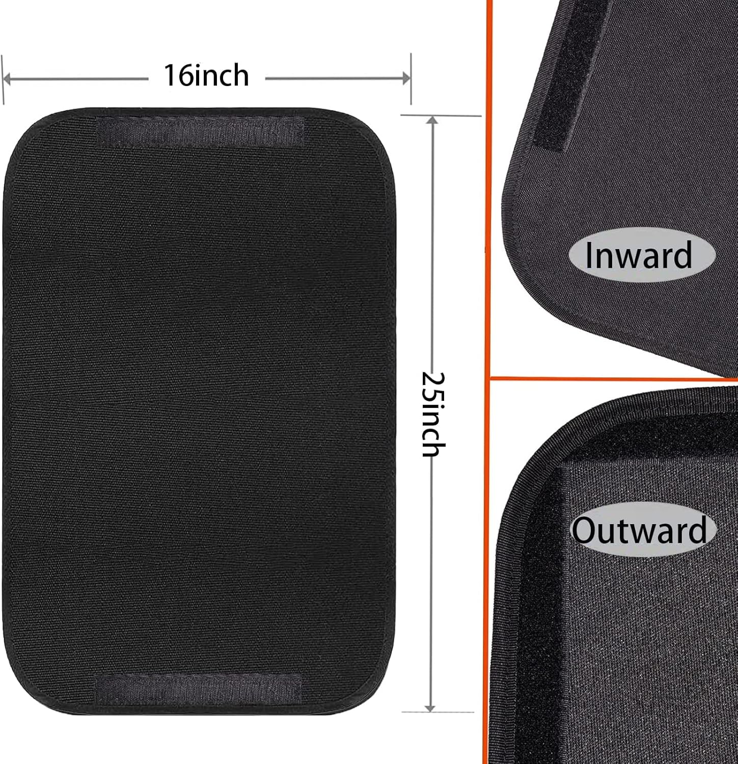 RV Door Car Window Shade Cover 16 X 25 Inches, Waterproof Camper Sunshade Coverings, UV Protection Sun Blackout Curtains, Privacy Black Car Window Shade, Camping RV Accessories for Travel Trailers image number 3