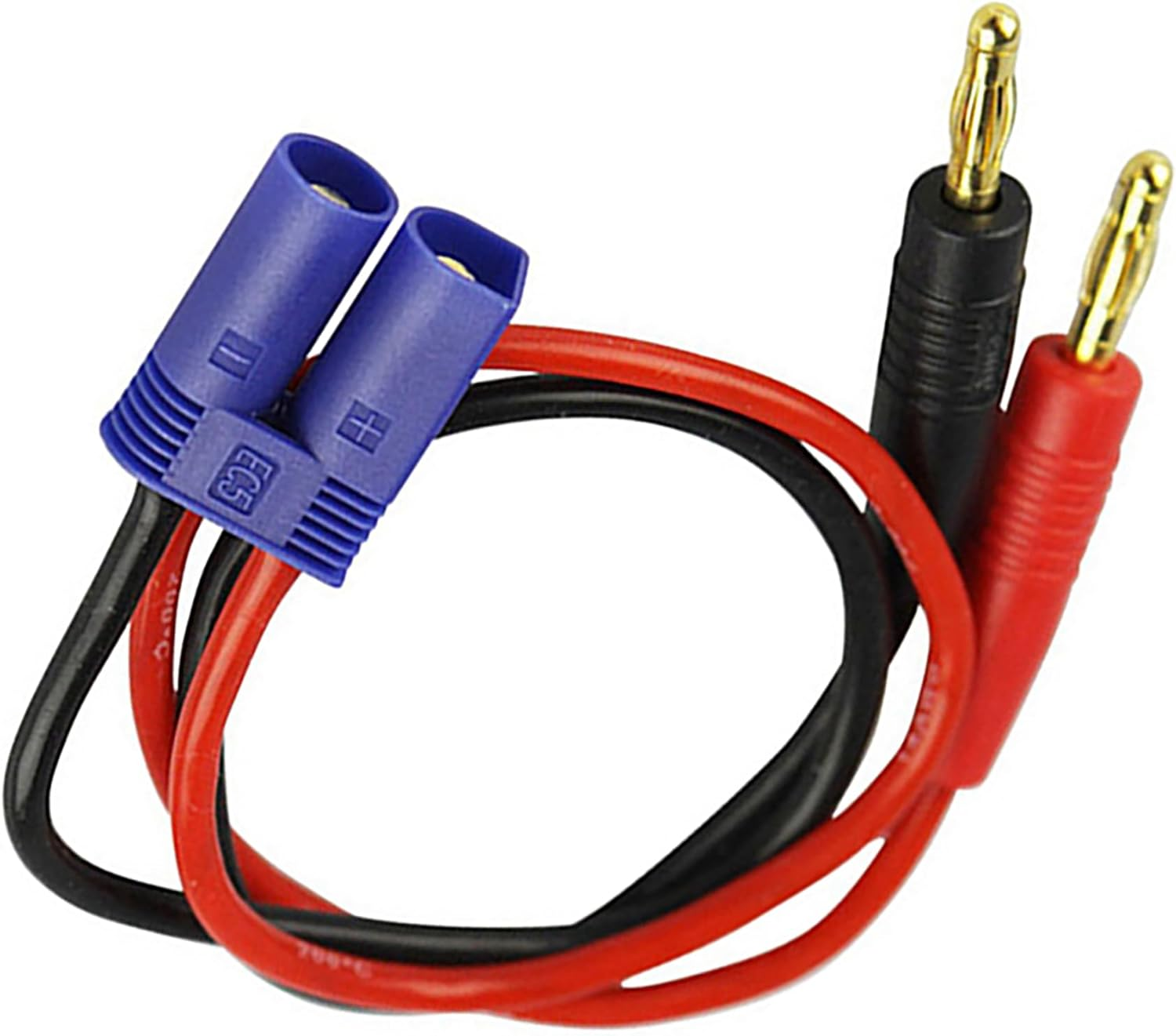 Tunghey 2Pack EC5 Connector Male to 4Mm Banana Bullet Plug 12AWG Silicone Battery RC Balance Charge Cable Lead Adapter 30Cm image number 2