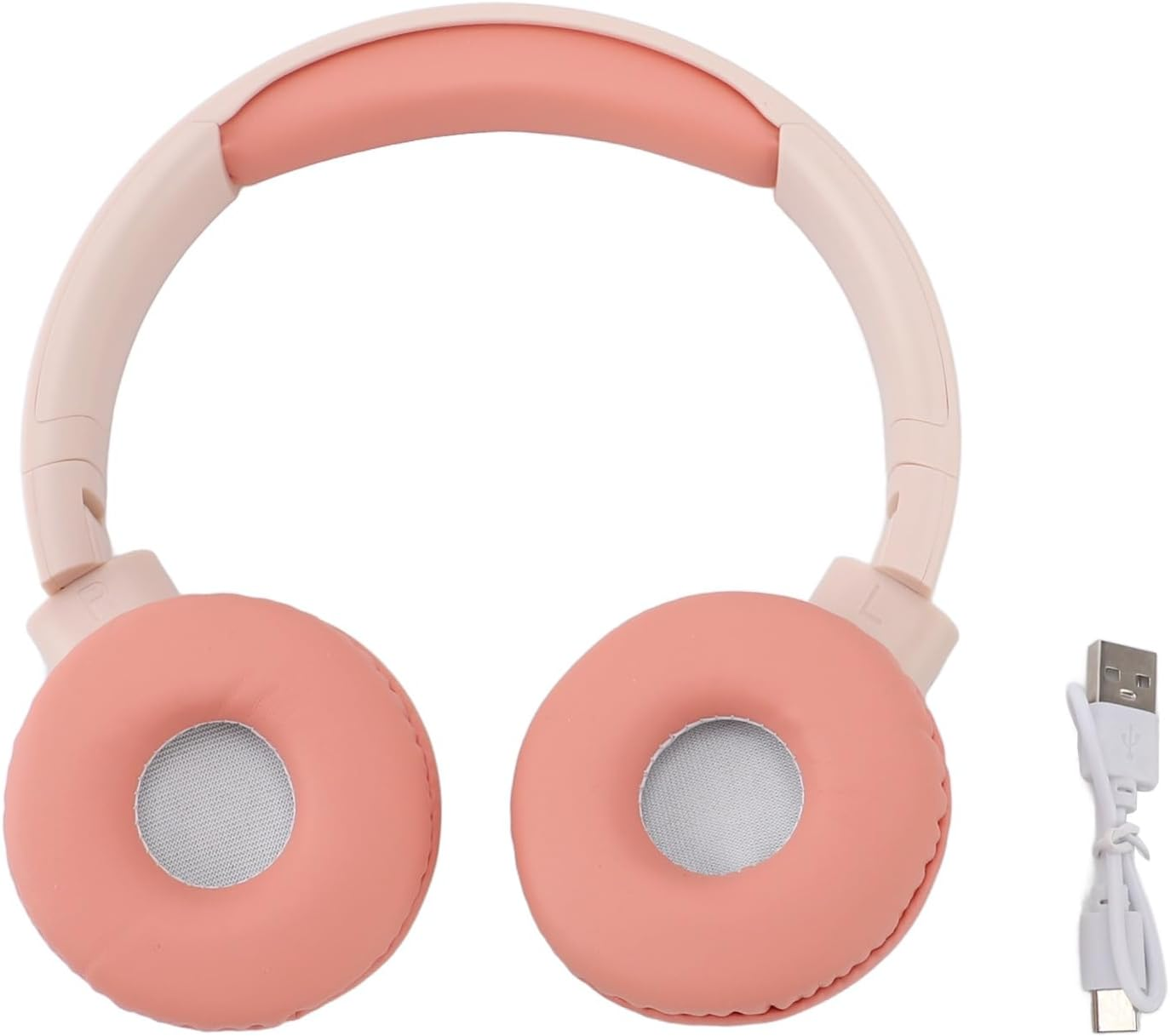 MENDUNER Bluetooth Headphones over Ear, Stereo Heavy Bass Lossless Rechargeable Wireless Headset, 40Mm Speaker, Foldable and Comfortable for Home Travel Gym Workout PC (Pink)