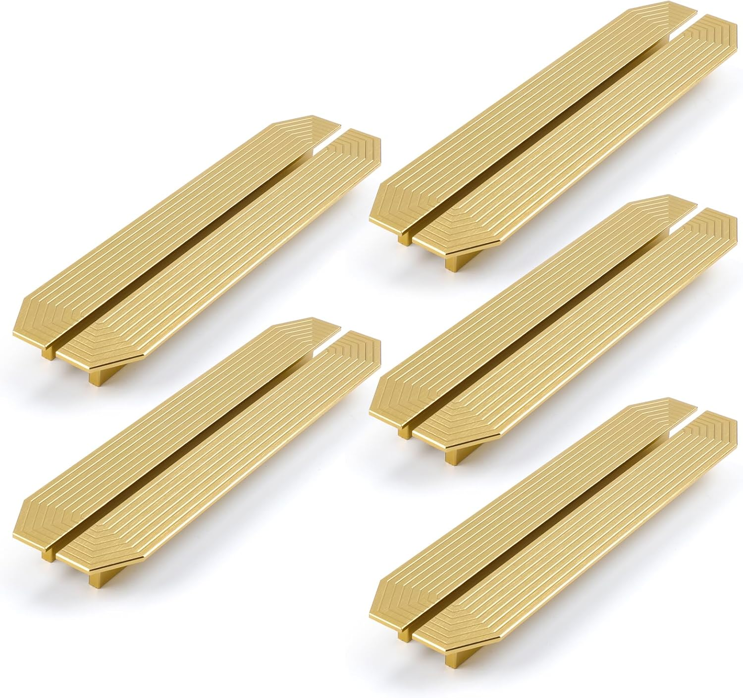 Brass Cabinet Pulls Brushed Drawer Pulls Modern Gold Cabinet Pulls Cabinet Handles Drawer Handles for Dresser Closet (2Pack-3Inch Semicircle)