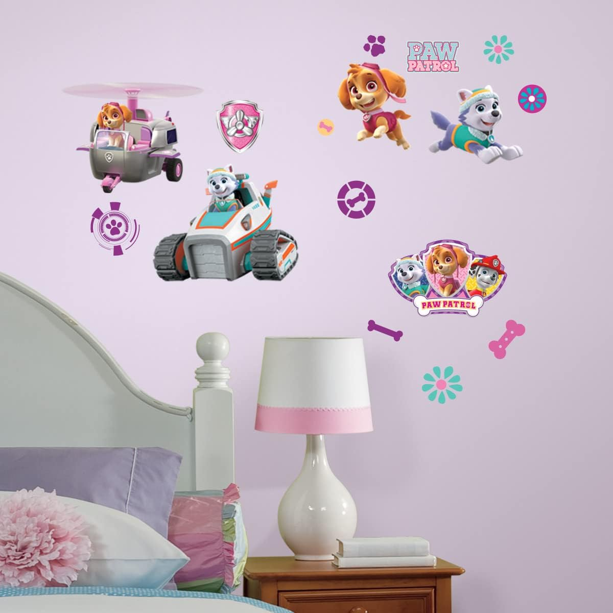 Roommates RMK3124SCS Paw Patrol Girl Pups Peel and Stick Wall Decals image number 4