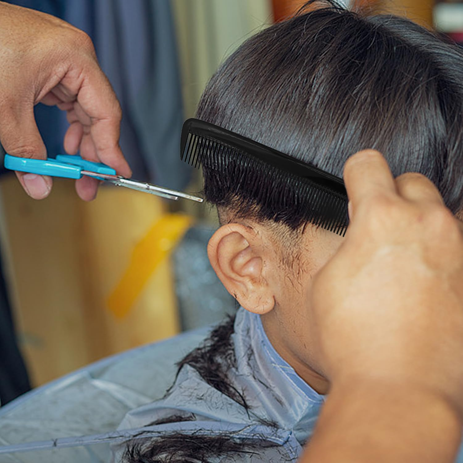 5 Pieces Plastic Comb, Dense Tooth Comb, Portable Comb, Hair Styling Tool, Hair Comb Tool image number 5