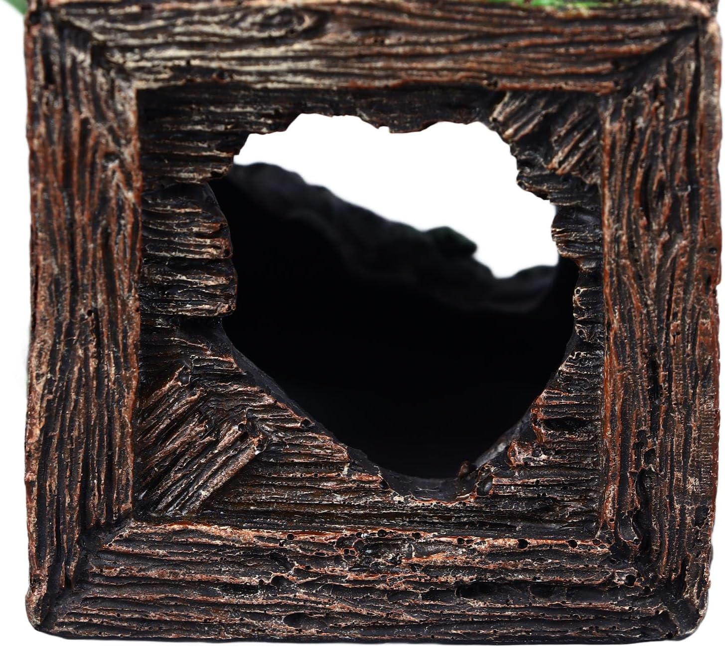 Aladeno Wooden Crate Aquarium Decorations Fish Tank Decoration Hideout for Fish Shrimp Hollow Scenic Aquarium Accessories Vivid Underwater Aquarium Decorations Suitable For image number 2