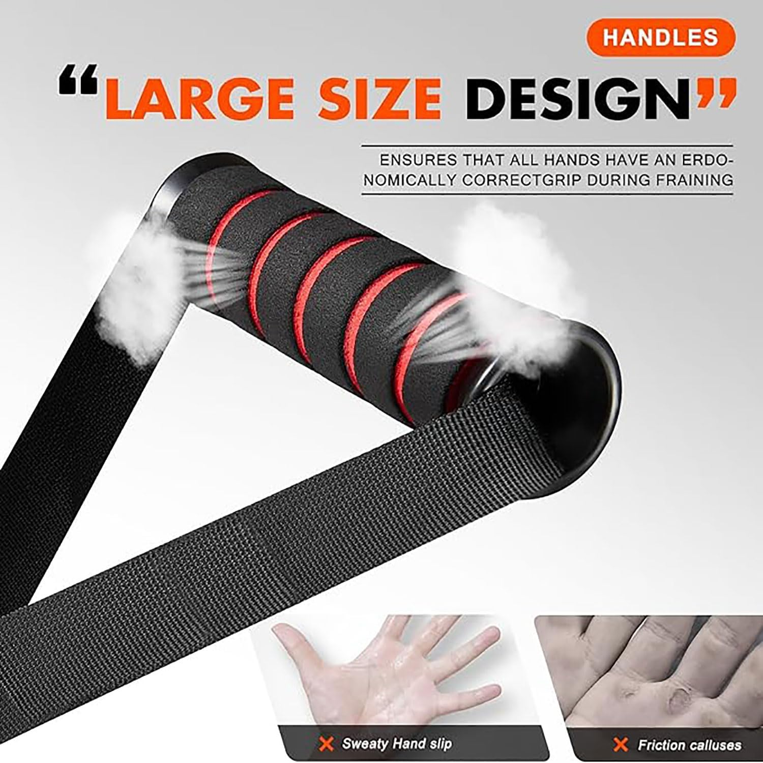 Exercise Handles Kit for Resistance Bands, 4 Cable Machine Handles with 4 Hooks for Pilates Yoga Strength Trainer, Replacement Fitness Equipment Pull down Home Gym, Working Out Handles image number 6