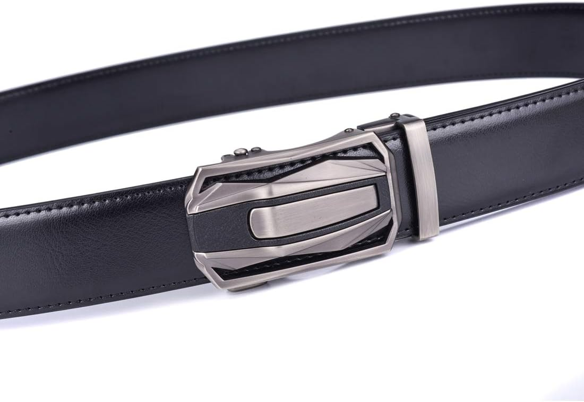 Fashion Men Belts Leather Ratchet Slide Belt with Automatic Buckle(Multiple Styles Perfect to Fit) in Gift Box Beltox Fine image number 6