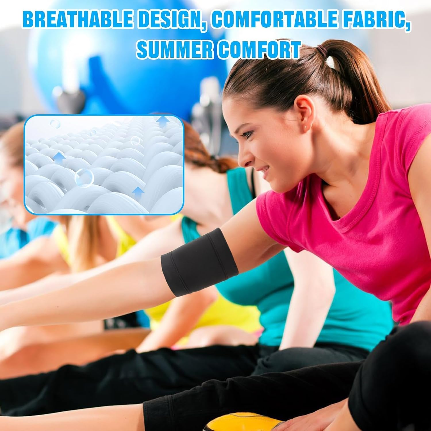 Diabetic Sensor Armband, Universal CGM Device Protector for Omnipod Dexcom Freestyle Libre, Sweatproof Breathable Arm Strap Cover for Exercise, Replaces Adhesive Patches (XL) image number 3