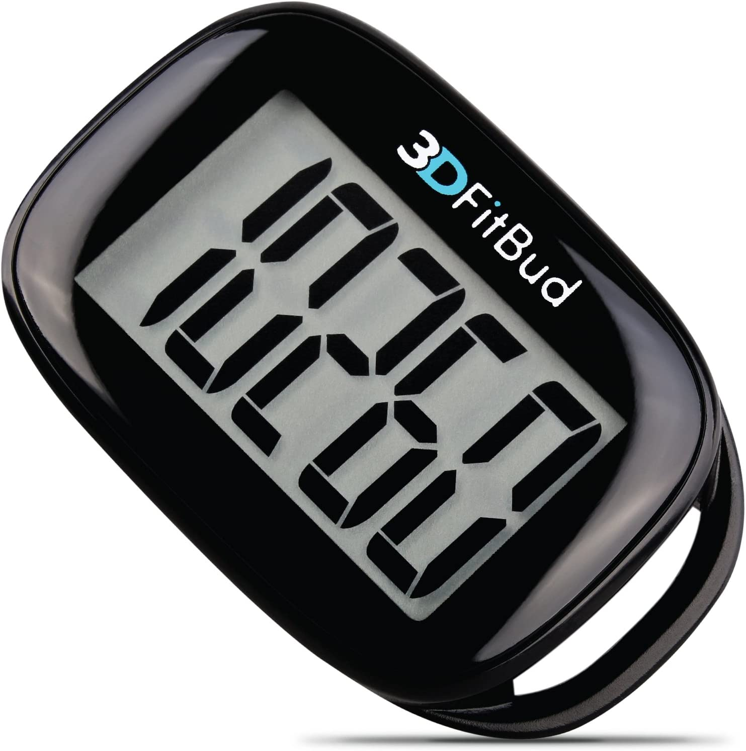 3Dfitbud Simple Step Counter Walking 3D Pedometer with Lanyard A420S (Black) image number 5
