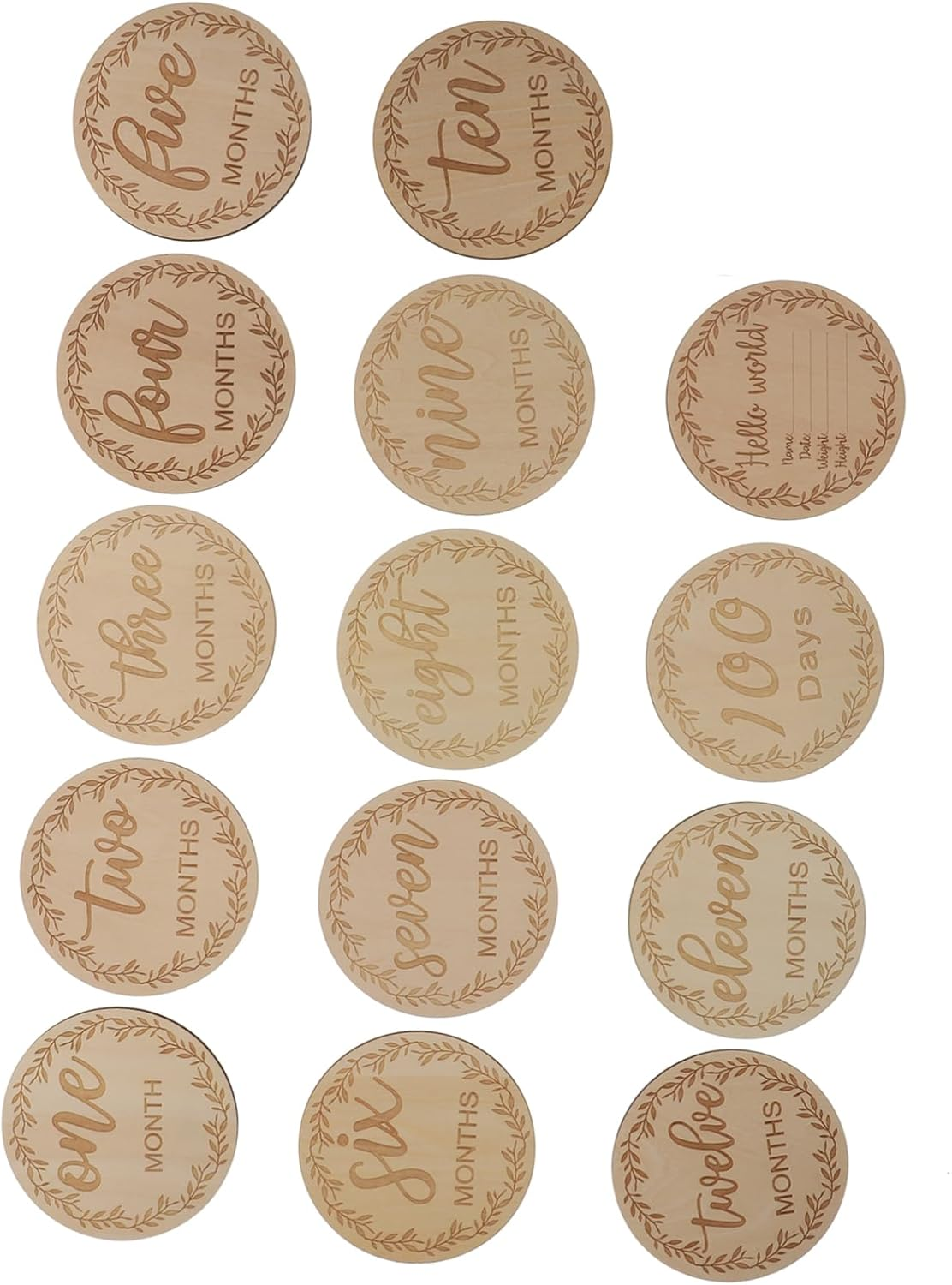 12Pcs Dymadon Milestone Blocks Birth Accessories Monthly Cards Commemorative Photography Props image number 5