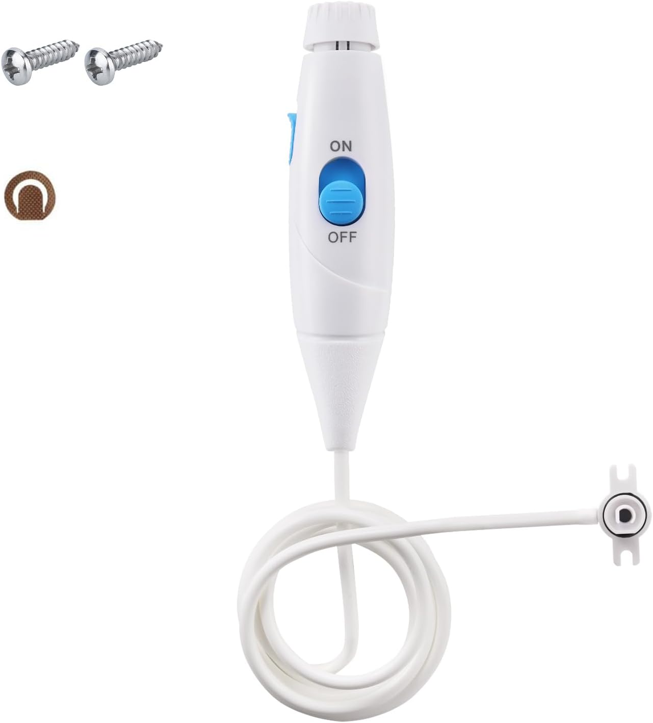 Oralphi Replacement Hose and Handle Parts Compatible with Waterpik Water Flosser WP-100 WP-300 WP-660 WP-900 Series Oral Irrigator, Plastic Handle, Oral Hygiene Accessories (Slide Switch)