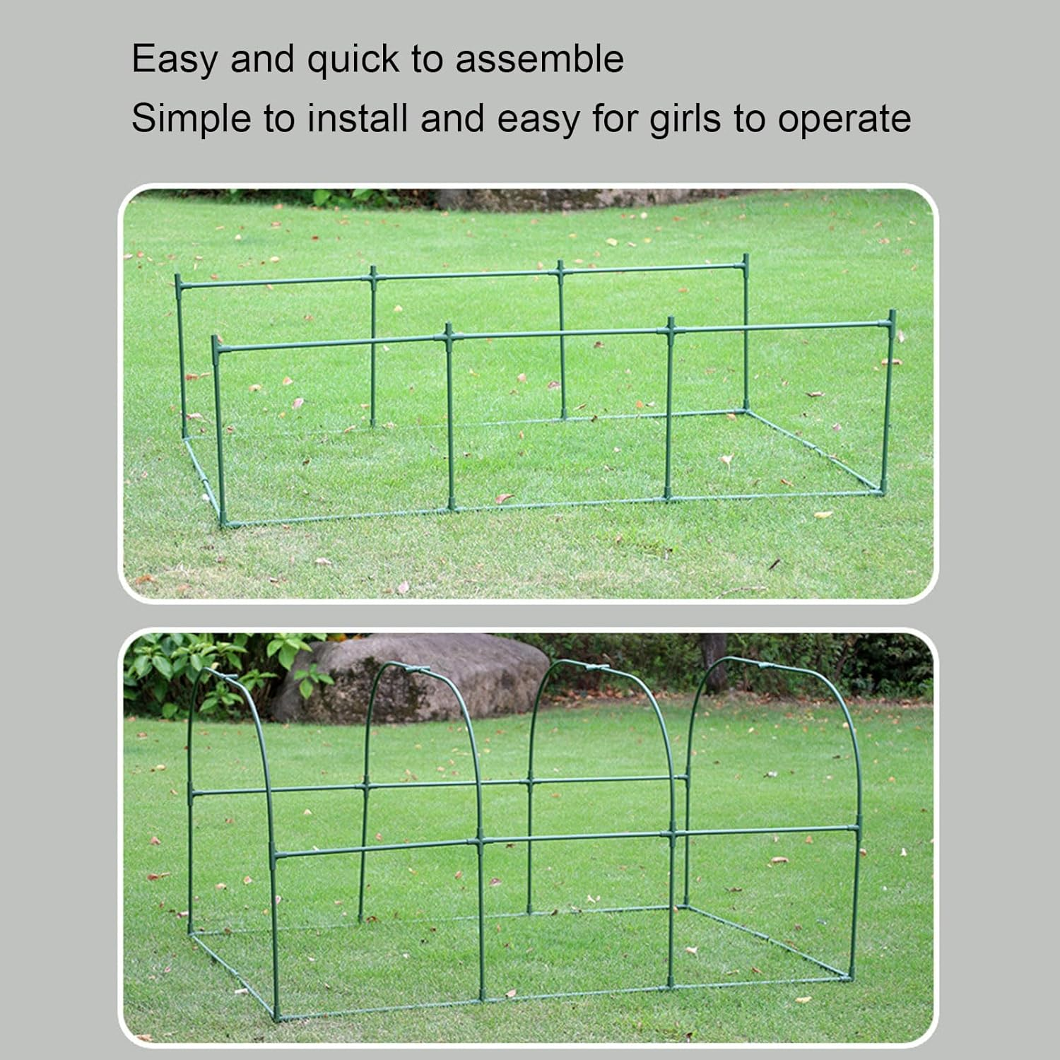 Portable Greenhouse Tent, Gardening Tomato Hot House with PE Cover 73X37X61, UV Proof, Reinforced Steel Frame for Indoor Outdoor Plant (100*250Cm) image number 4