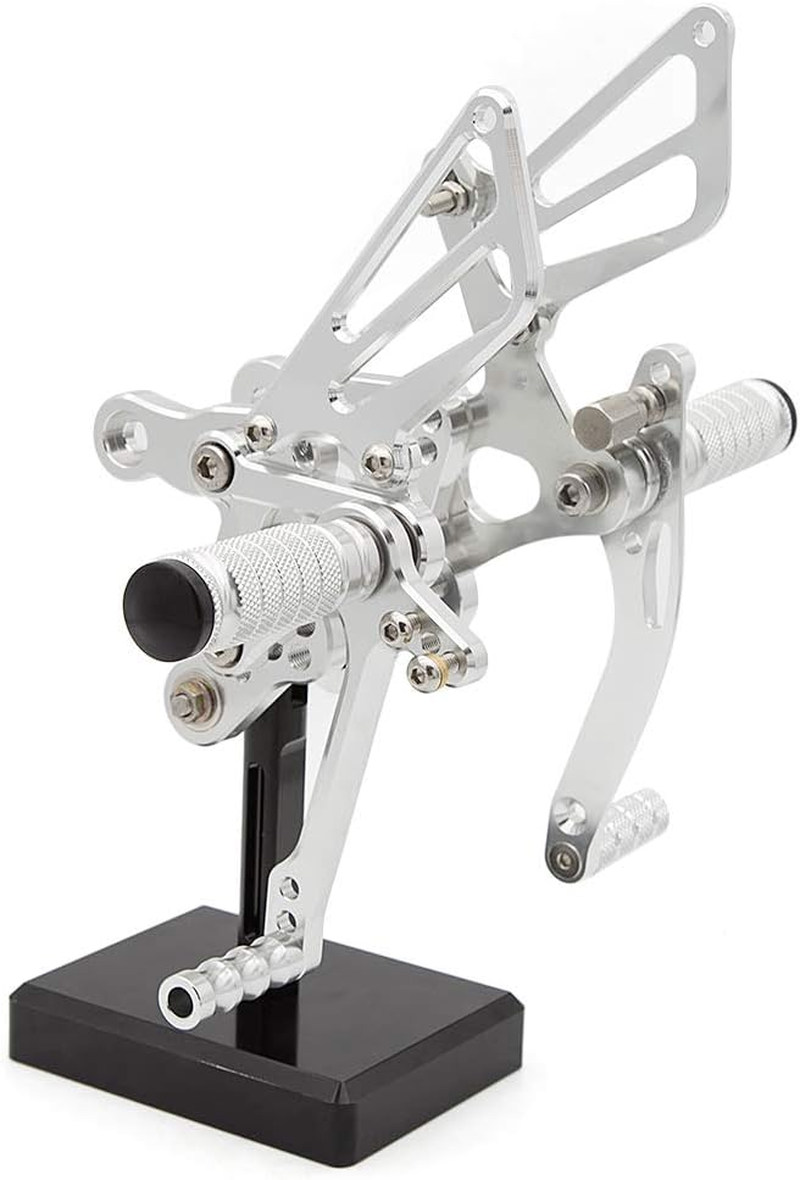 FXCNC CNC Billet Motorcycle Rearset Foot Pegs Rear Set Footrests Fully Adjustable Foot Boards Compatible with CBR900RR 893Cc (SC28) 92-95,CBR919RR (SC33) 96-99,CBR400RR NC29 93-99 - Blue image number 7