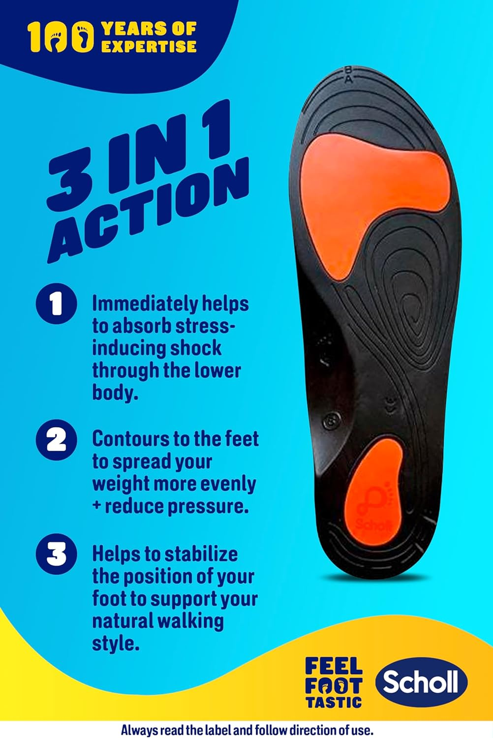 Scholl In-Balance Lower Back Orthotic Insole, Medium Size, 7 - 85 image number 4