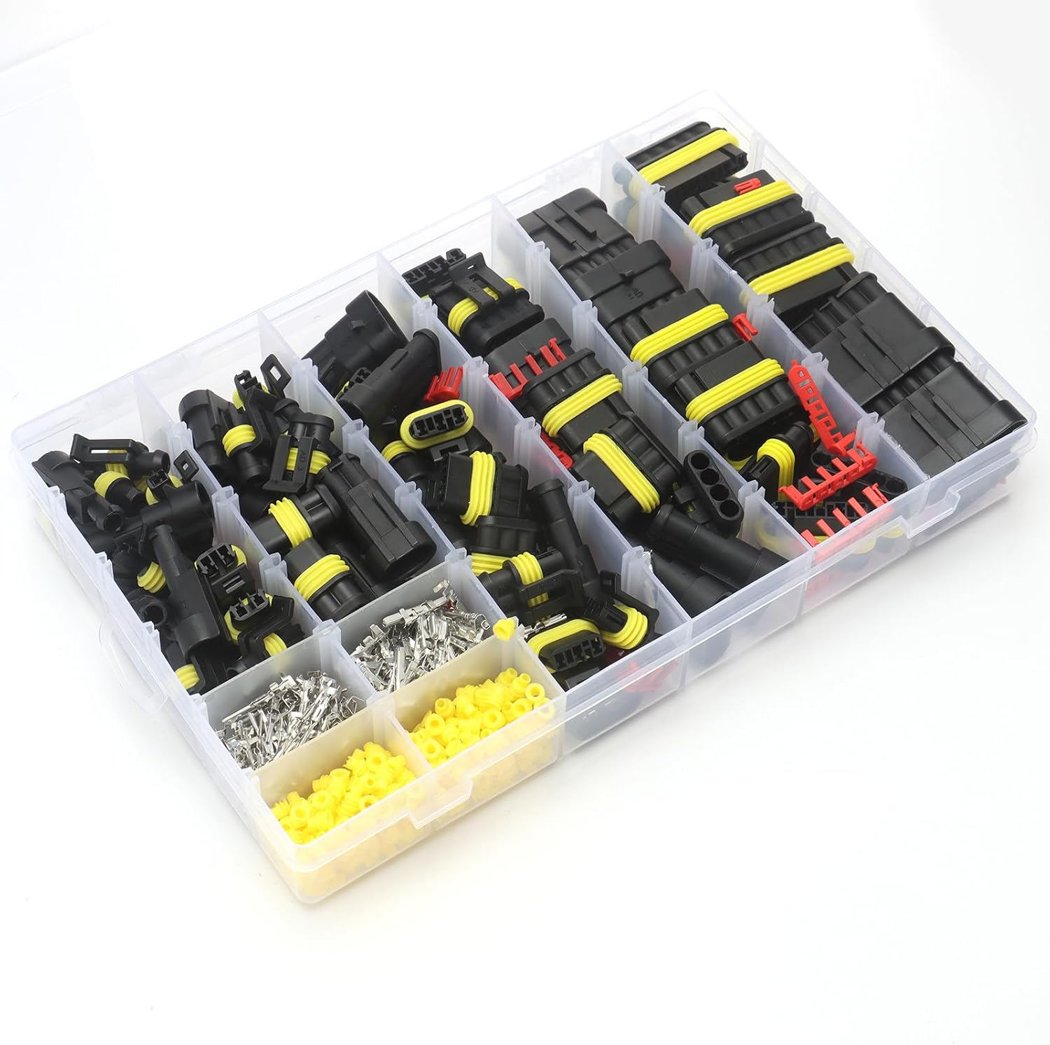 DIANN DIANN Waterproof Car Electrical Connector Terminals 708Pcs Automotive Electrical Wire Connector Plug Kit 1/2/3/4 Pin Connectors Male and Female image number 3