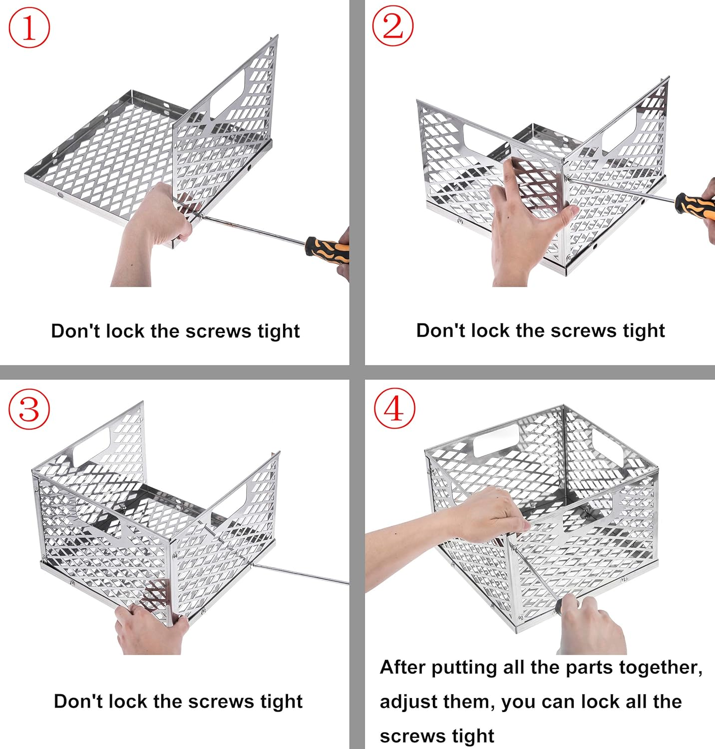 Broilmann Charcoal Firebox Basket for Oklahoma Joe'S Highland Bandera Longhorn. Fits Most Offset Smoker Grill, Stainless Steel, 12 X 12 X 7.5 Inches image number 5