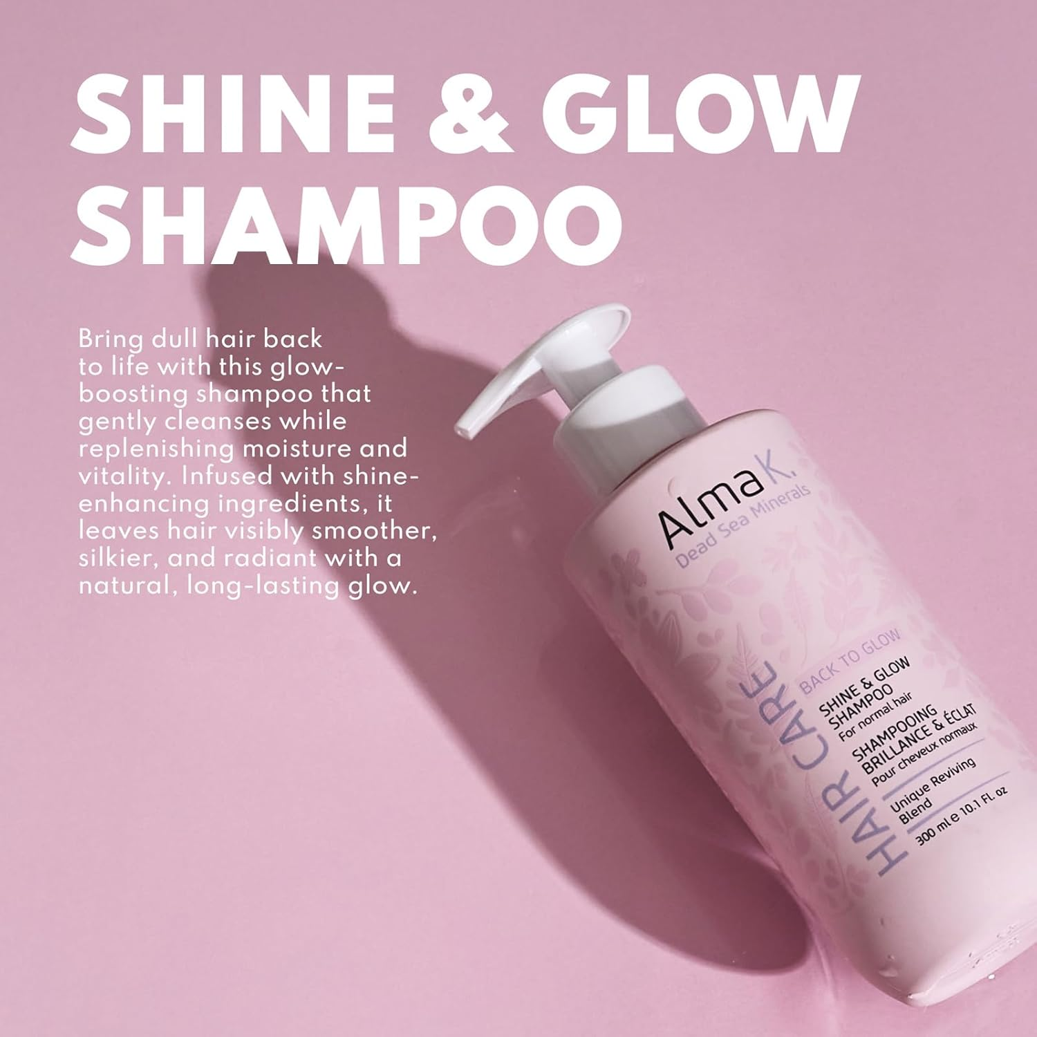 Alma K Shine and Glow Shampoo - Moisturizing Shampoo for Women - Hair Growth Shampoo - Hydrating Shampoo with Argan Oil, Cocoa Butter -300 Ml image number 3