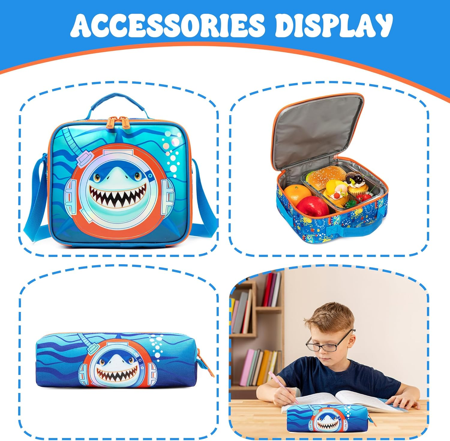 Meetbelify Kids School Backpacks for Girls Boys Backpack with Lunch Bag for Elmentary Students - 01 Butterfly image number 5