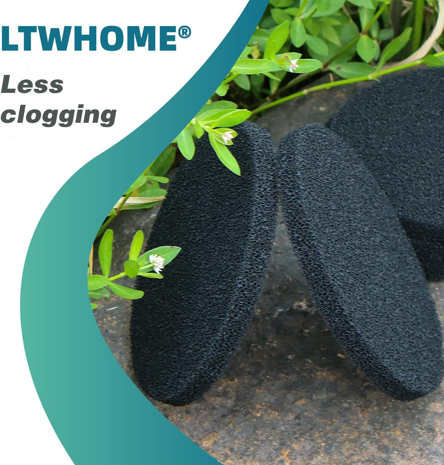 LTWHOME Activated Carbon Impregnated Filter Pads Suitable Fit for Fluval FX5 / FX6 Filters(Pack of 6) image number 2