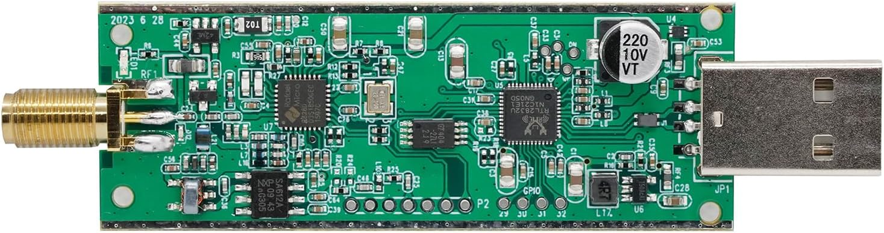 RTL-SDR Blog V4 R828D RTL2832U 1PPM TCXO HF Bias Tee SMA Software Defined Radio with Dipole Antenna Kit, RTLSDR_V4_WITH_ANTENNA image number 4