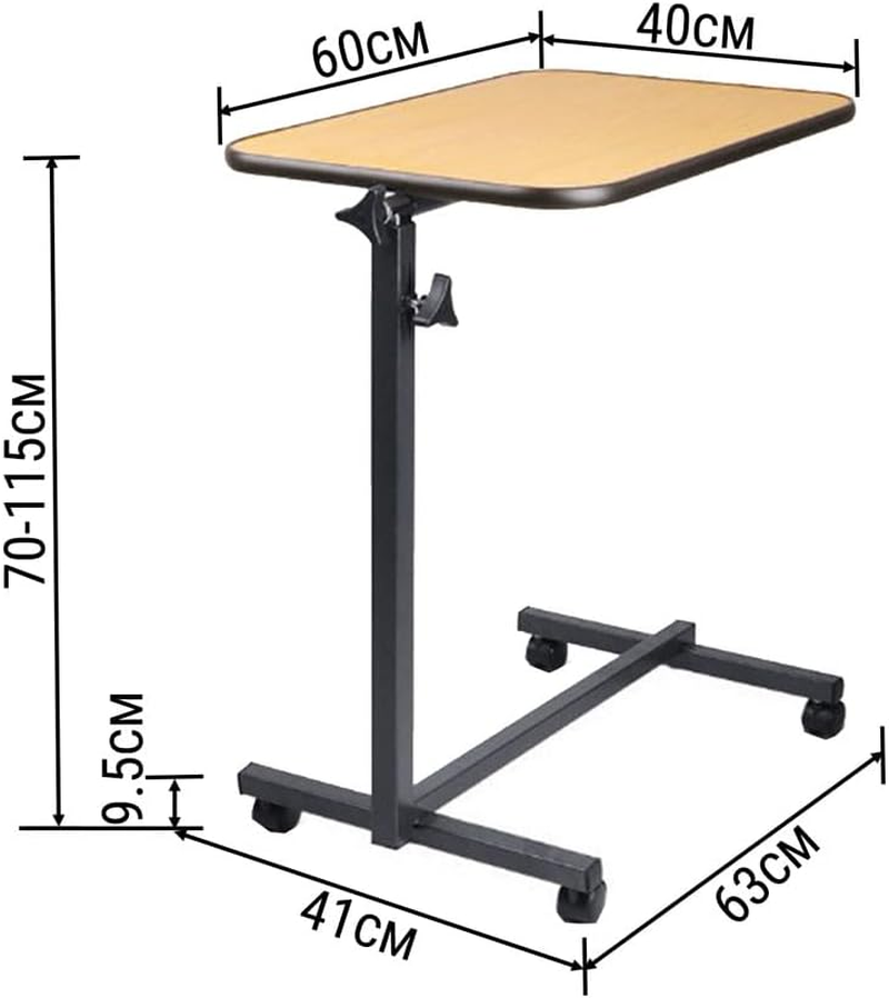 Overbed Table Bedside Mobility Study Medical Hospital Laptop Meal Adjustable Work image number 4