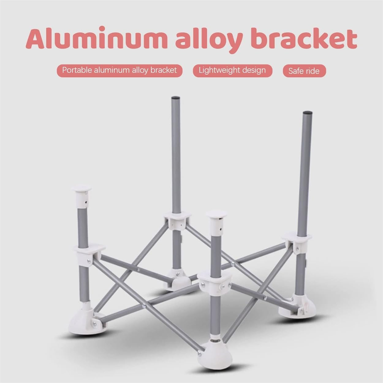 Baby Booster Seat, Toddler High Chair, Portable Baby Seat Travel, Compact Folding Portable Highchair for Indoor/Outdoor Dining, Camping, Park, Beach (Pink) image number 4