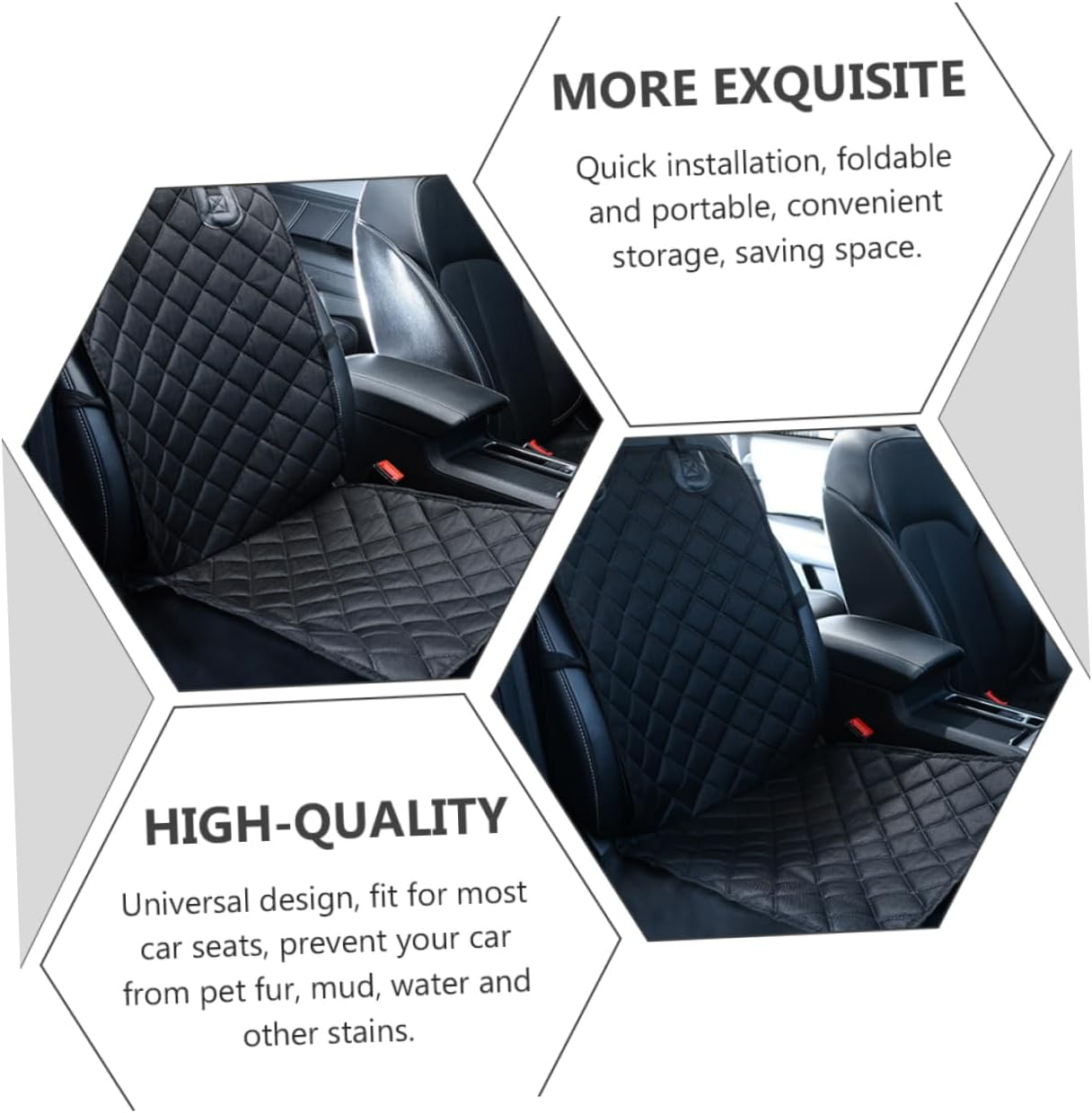Car Pet Mat Waterproof Dog Seat Cover Foldable Durable 39X18 Inch Universal Fit for Vehicle Back Seat Protection image number 1
