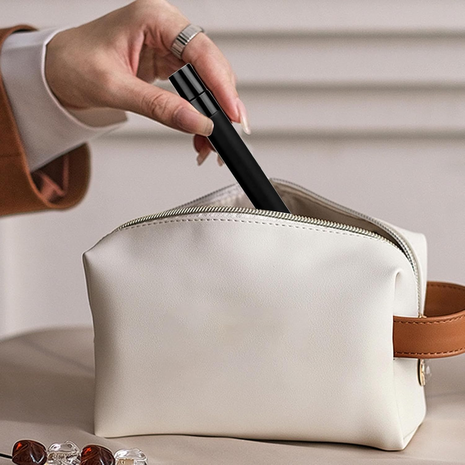 Mini Refillable Perfume Bottle - Frosted Bottle, Pocket Atomizer | 5Ml/10Ml Compact Mist with Leakproof Cap, Refillable Fragrance Spray for Purse or Daily Carry-On Use on The