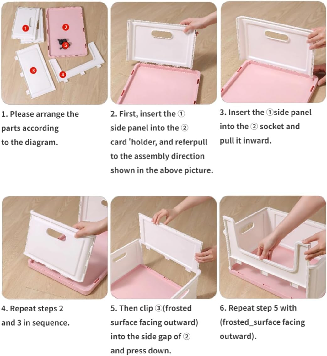 AIMALL Stackable under Desk Book Cart with Wheels, Durable PP Book Storage Box, 18.5X13X10.8 Inches, Smooth Rolling Mobile Book Basket for Classroom and Office Use