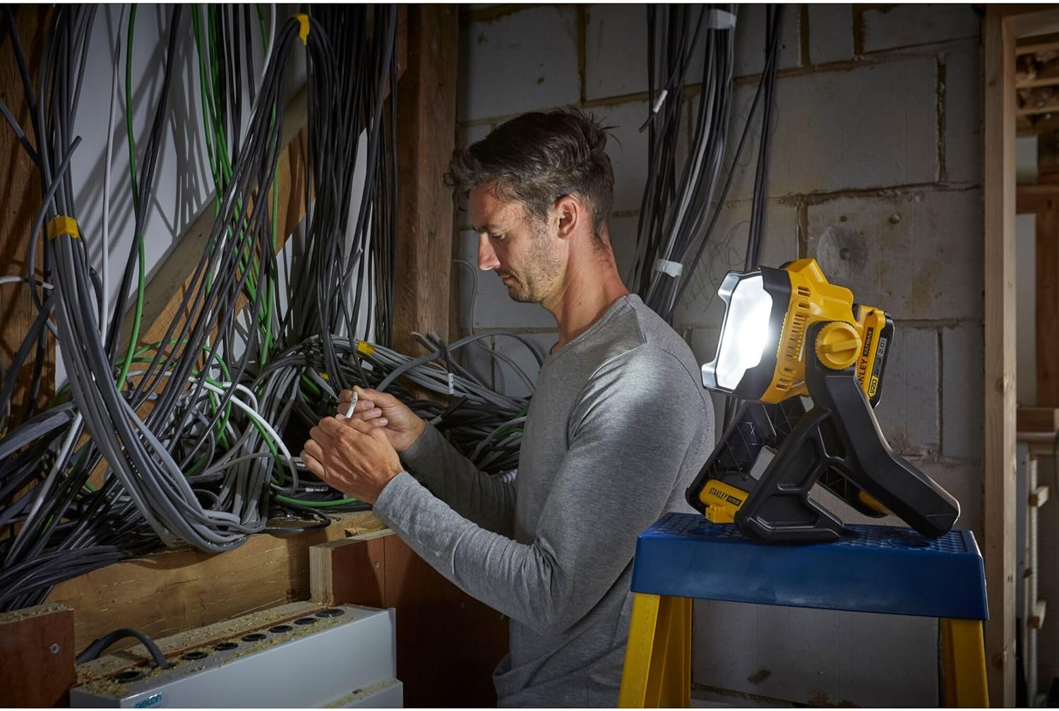 STANLEY FATMAX V20 | 18V Area Light - up to 1825 Lumens, Pivoting Head, Wall Mountable, Light Only