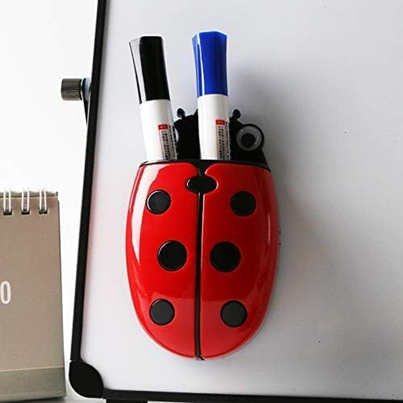 Magnetic Whiteboard Eraser,Dry Erase Eraser,Whiteboard Markers Eraser,2 in 1 Cute Dry Erase Erasers and Marker Holder for Whiteboard,Refrigerator,Suitable for Classroom,Home and Office (Red, One Size) image number 2