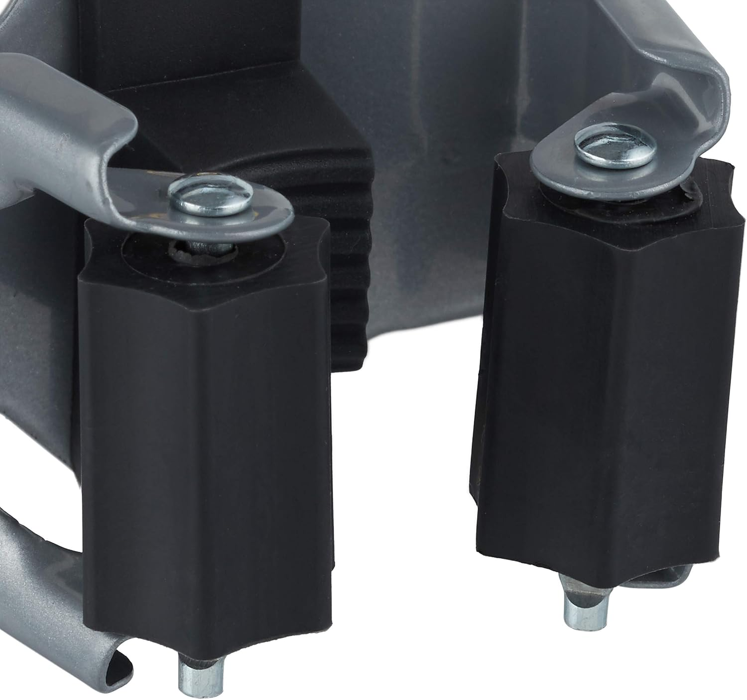 Relaxdays Utility Tool Clamps Set 10, Rubber Gripping Clips, Universal Wall Broom Holder, Garden Tools, Iron, Black/Grey image number 4